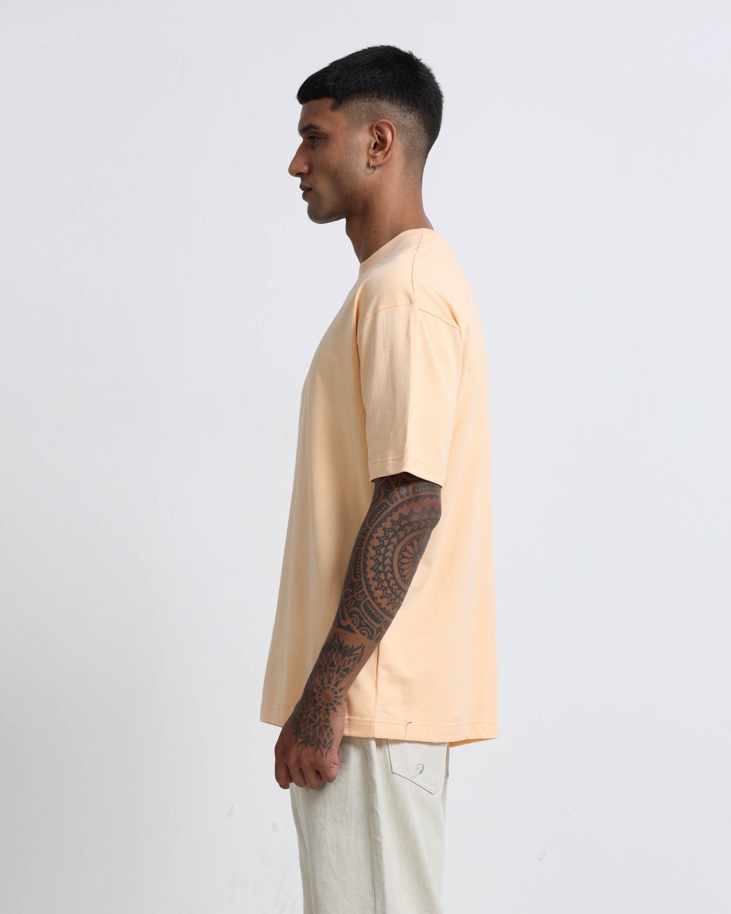 THE GROOVE Peach Basic Tee - Oversized Fit