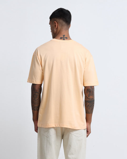 THE GROOVE Peach Basic Tee - Oversized Fit