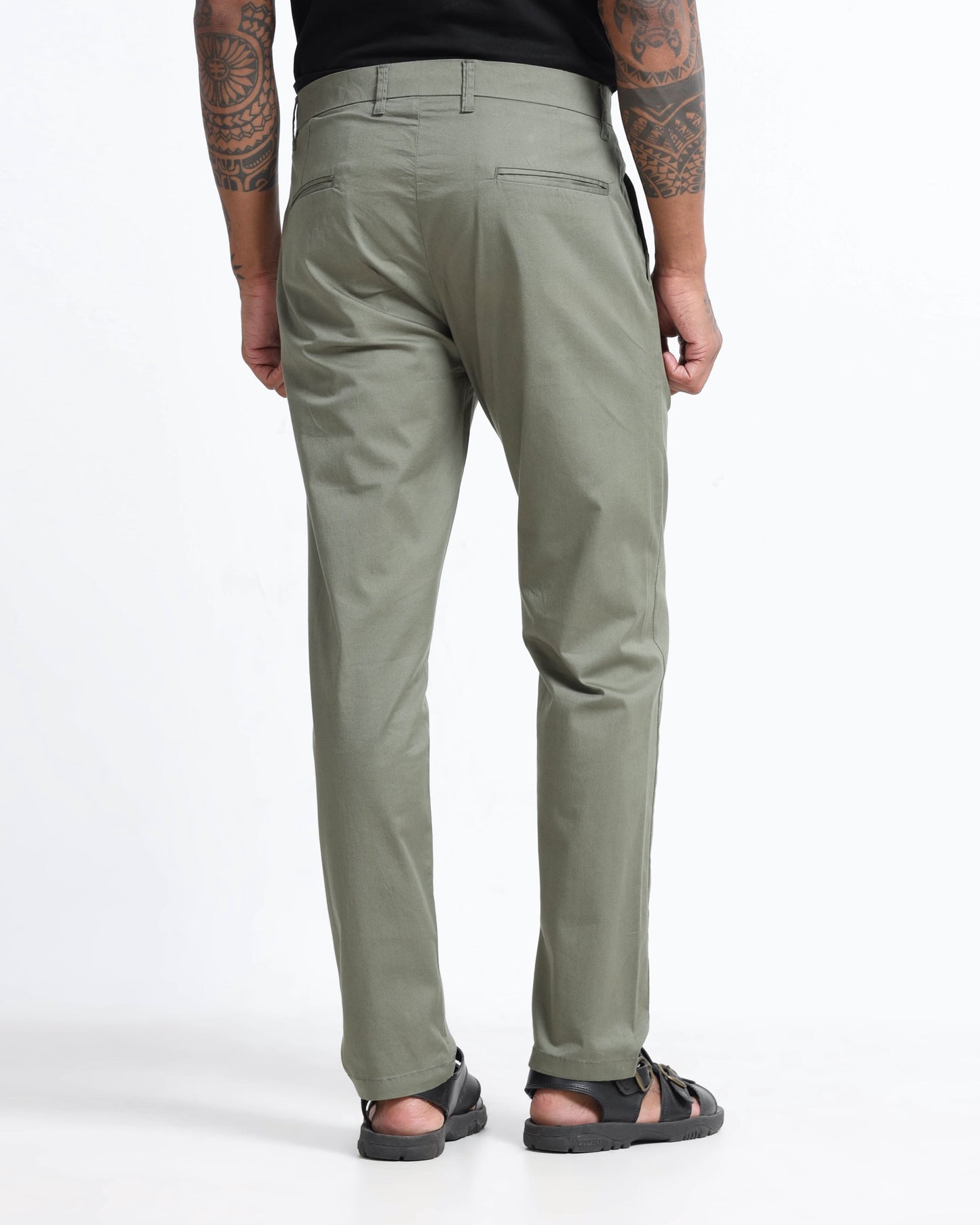Airy Twill Trousers - Sage Green