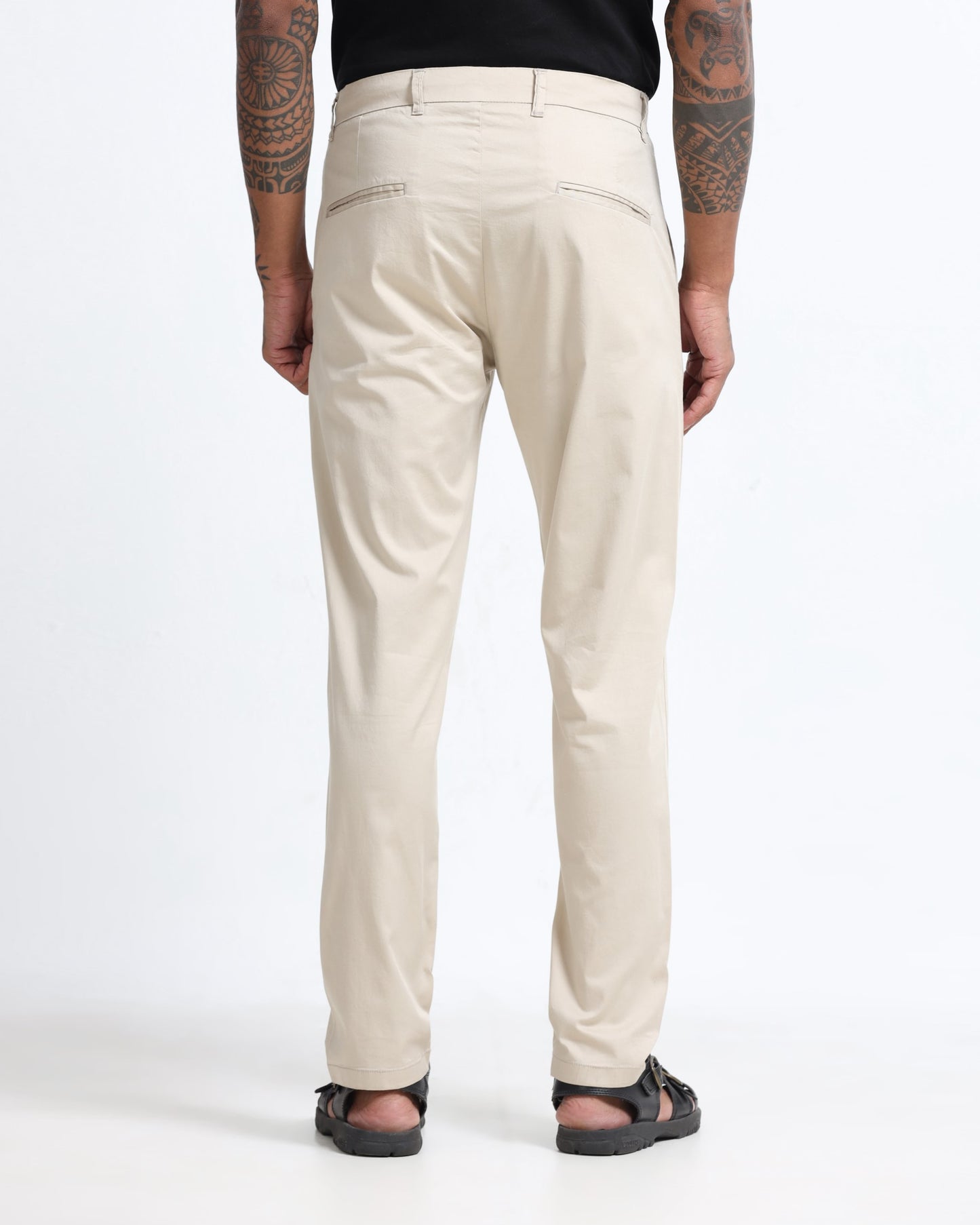 Airy Twill Trousers - Beige