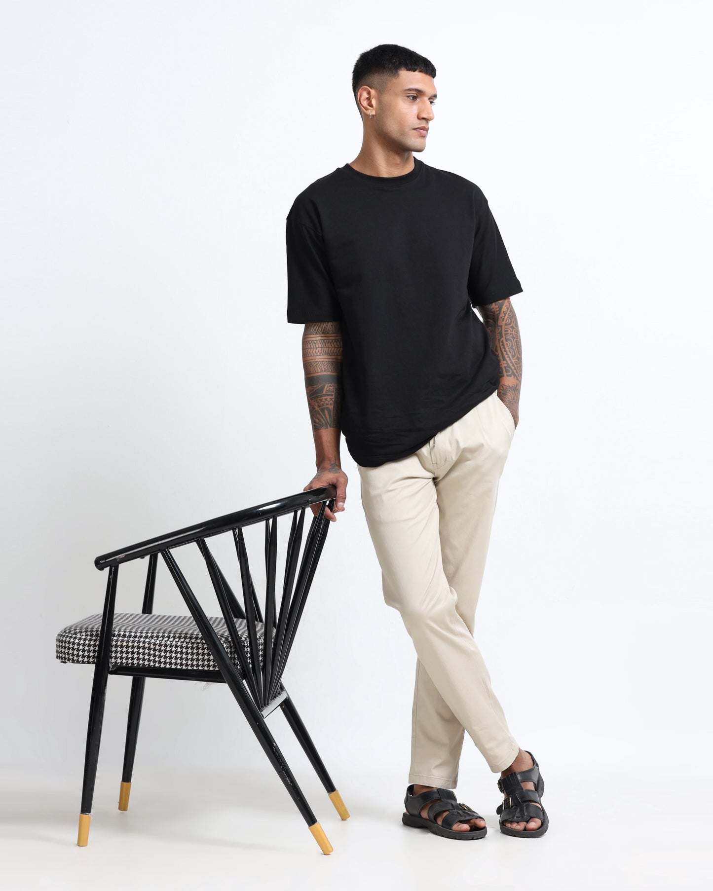 Airy Twill Trousers - Beige