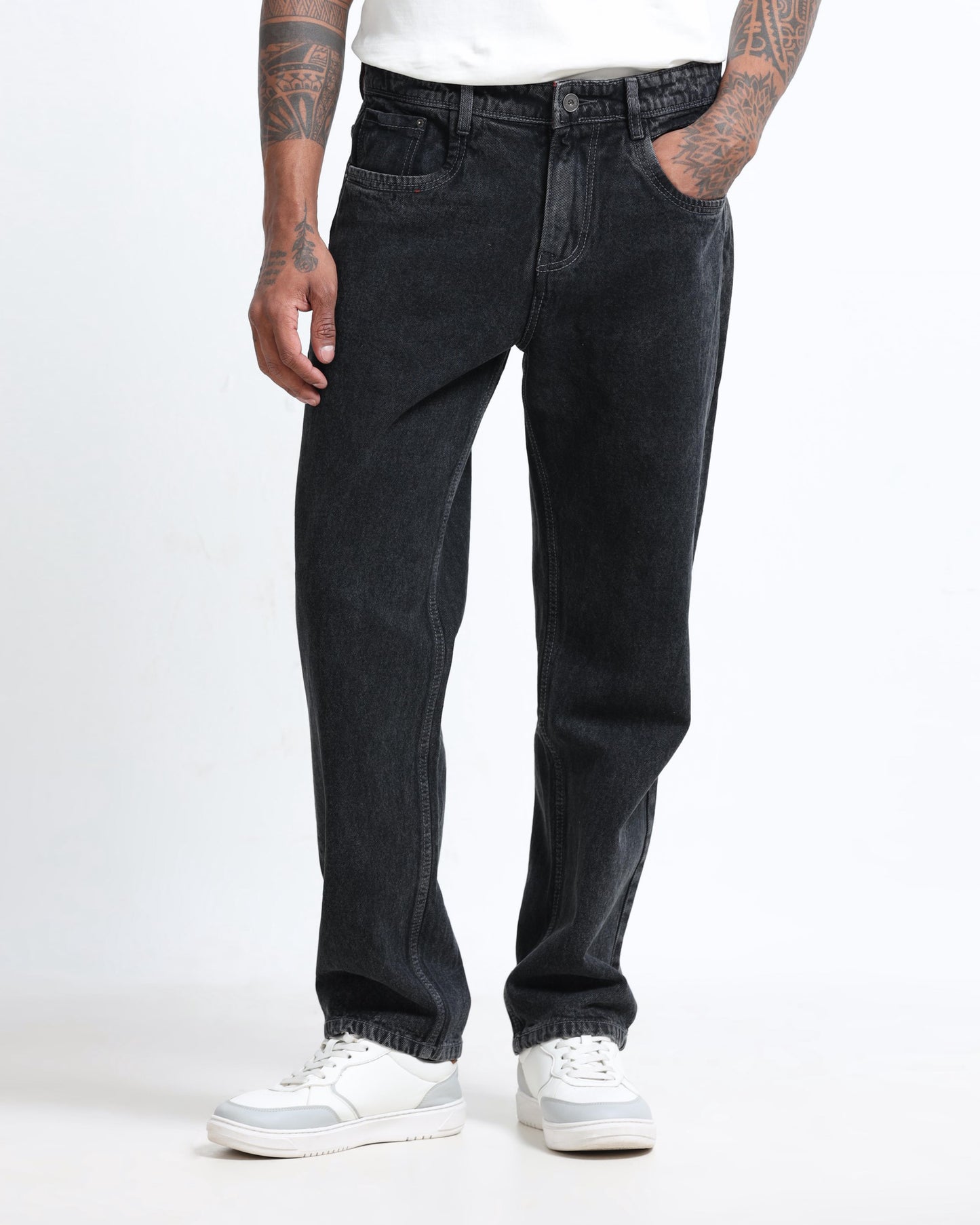 SIGNATURE CHARCOAL DENIM - Relaxed fit