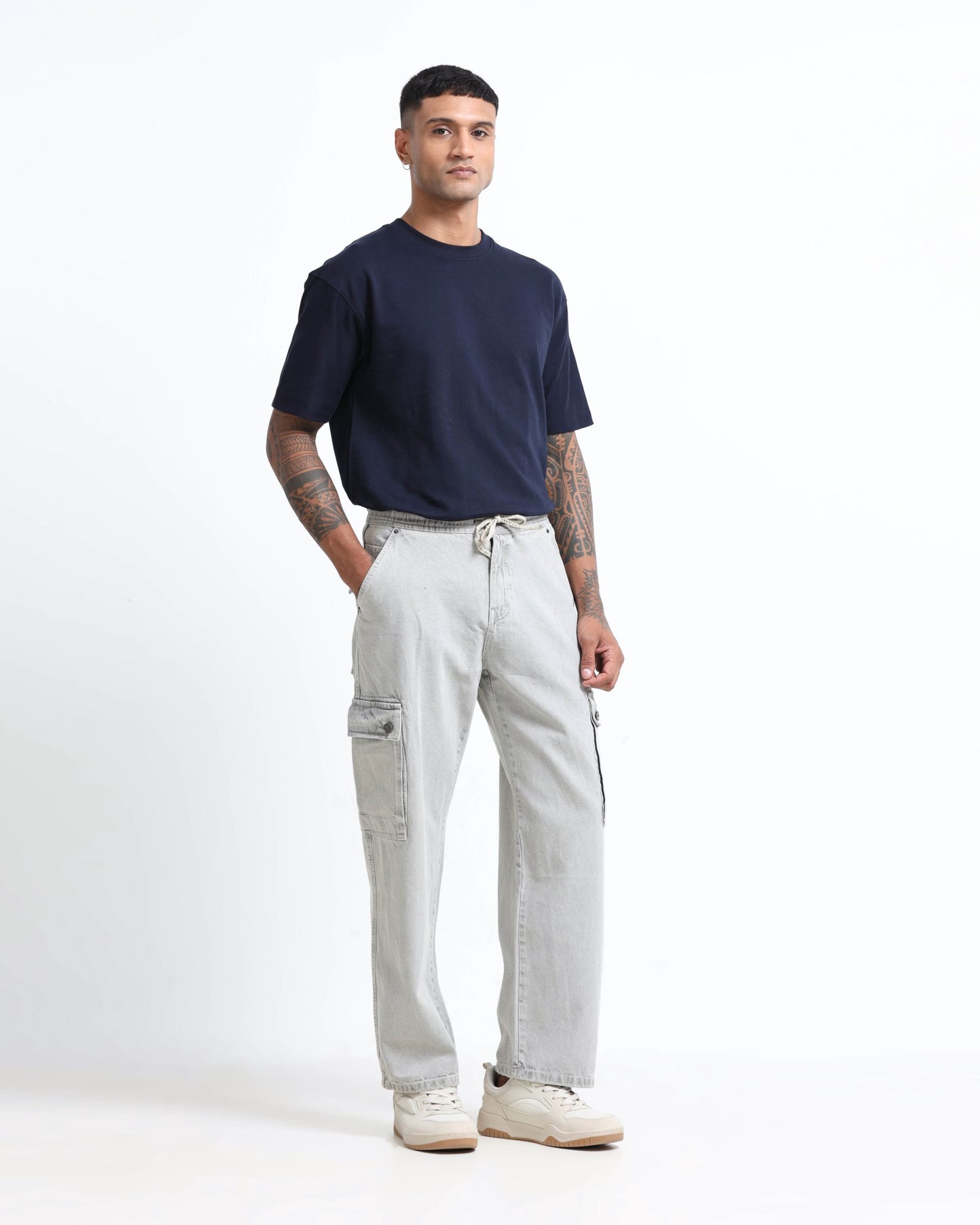 MAVERICK STEEL GREY DENIM - Relaxed fit