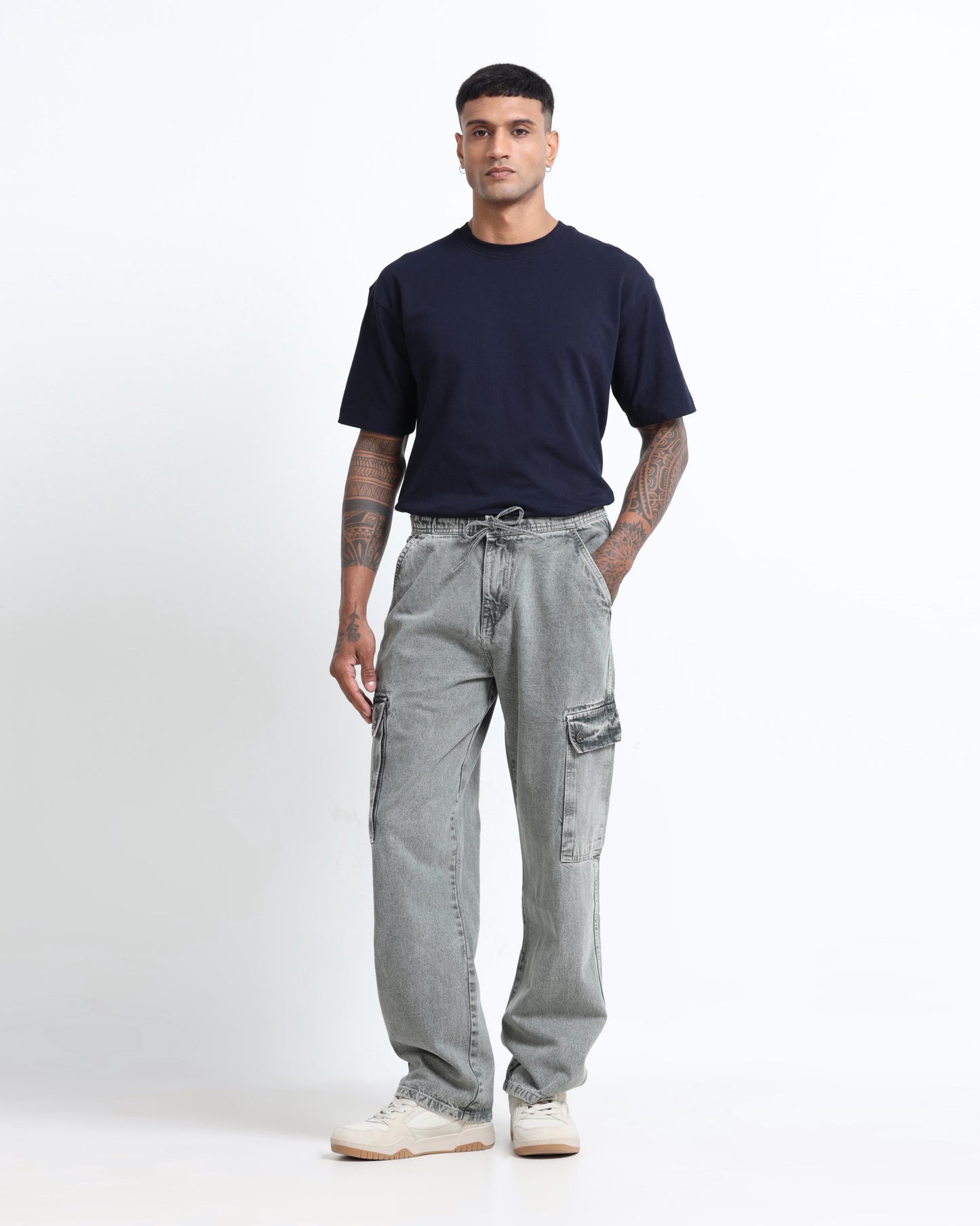 MAVERICK STONE GREY DENIM - Relaxed fit
