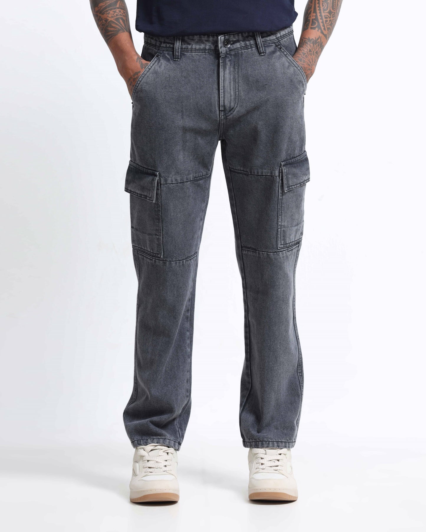 MAVERICK CHARCOAL DENIM - Relaxed fit