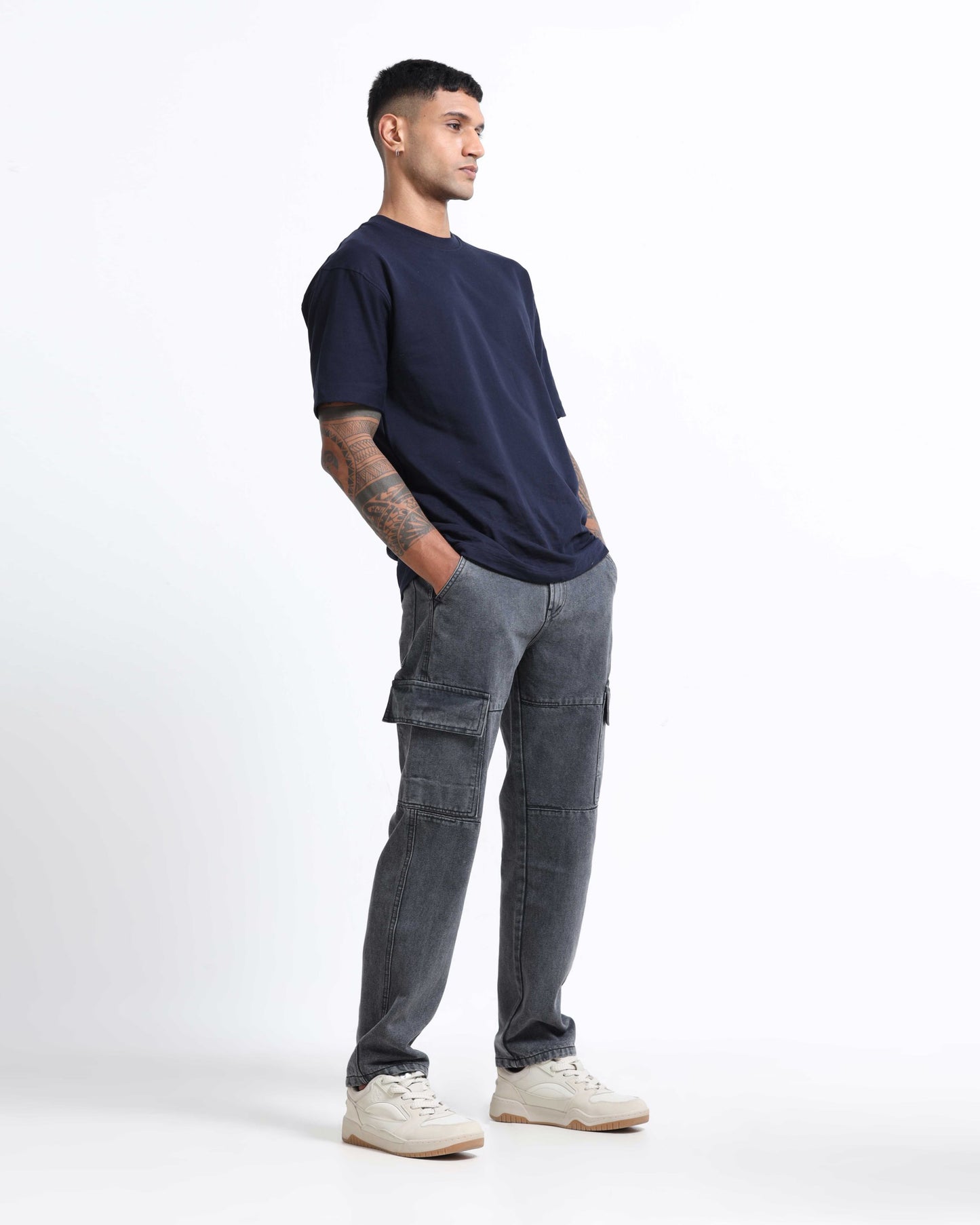 NOMAD CHARCOAL DENIM - Relaxed fit