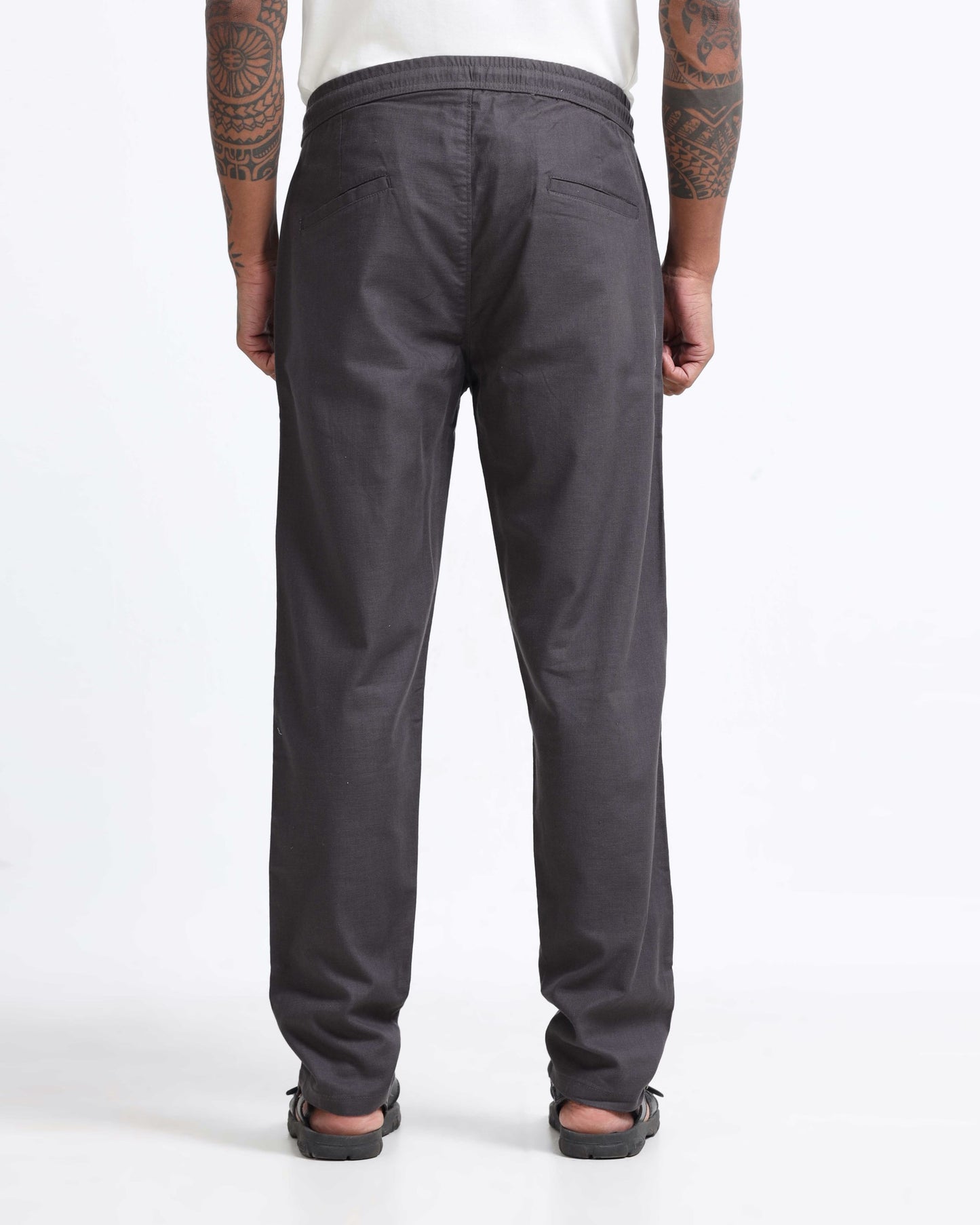 Breezy Linen Trousers - Grey