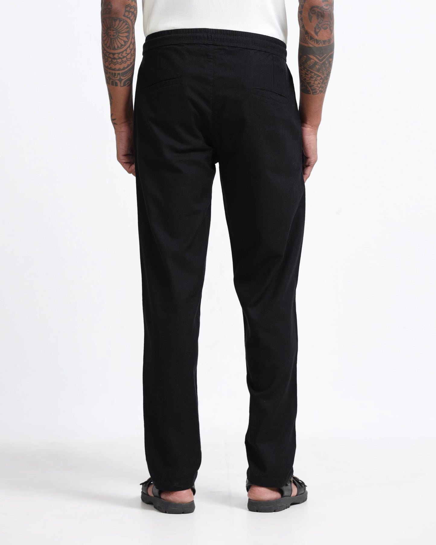 Breezy Linen  Trousers - Black