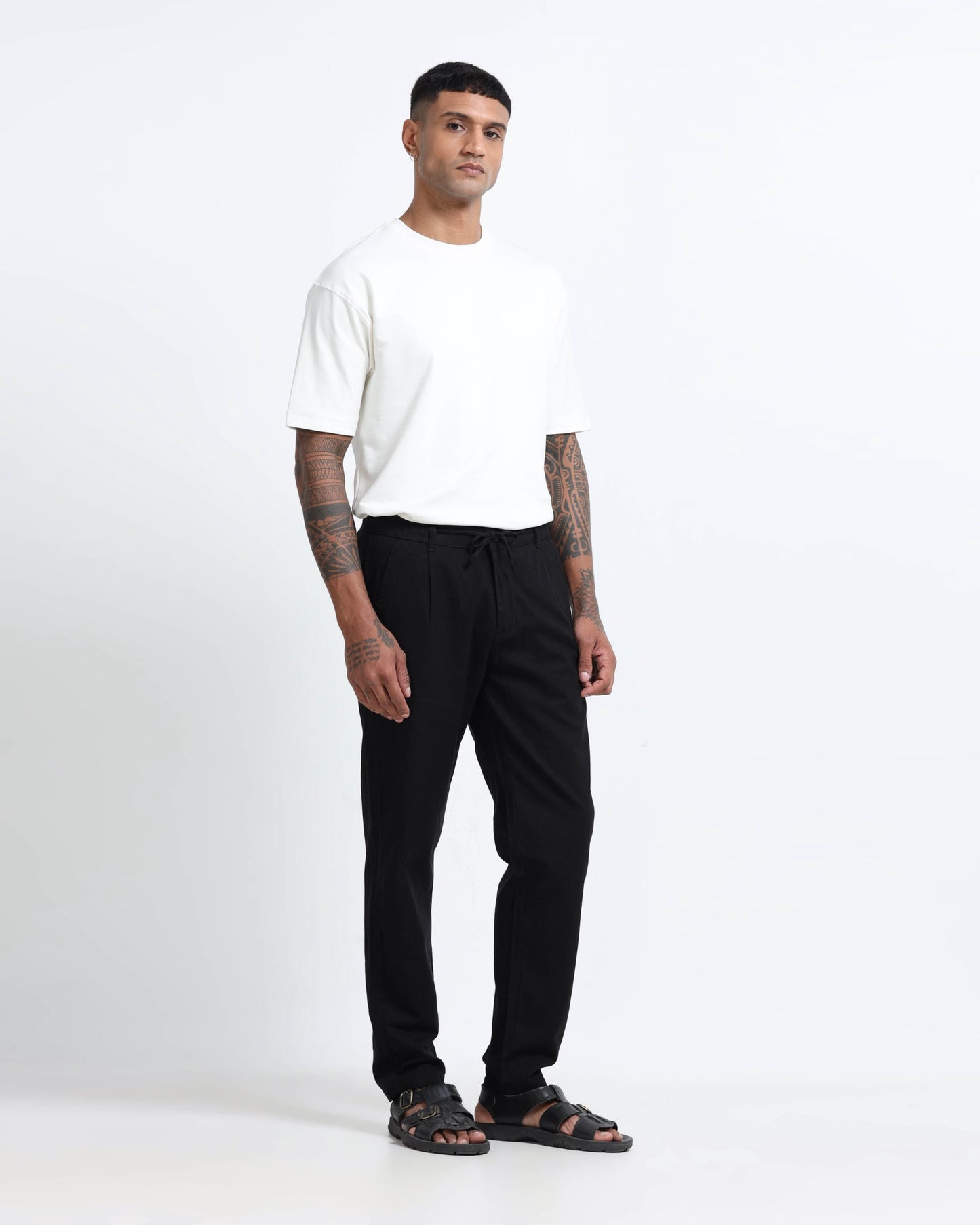 Breezy Linen  Trousers - Black