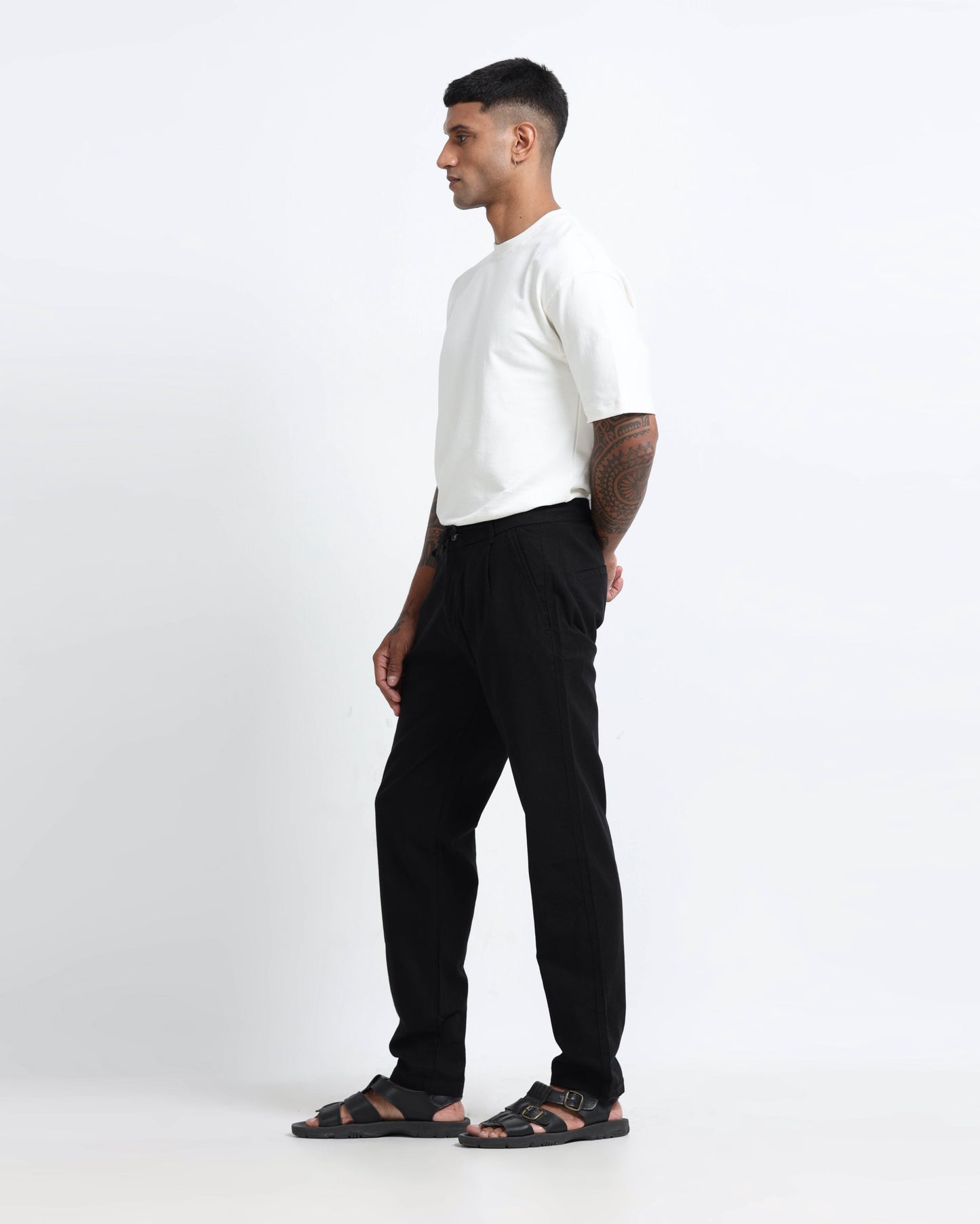 Breezy Linen  Trousers - Black