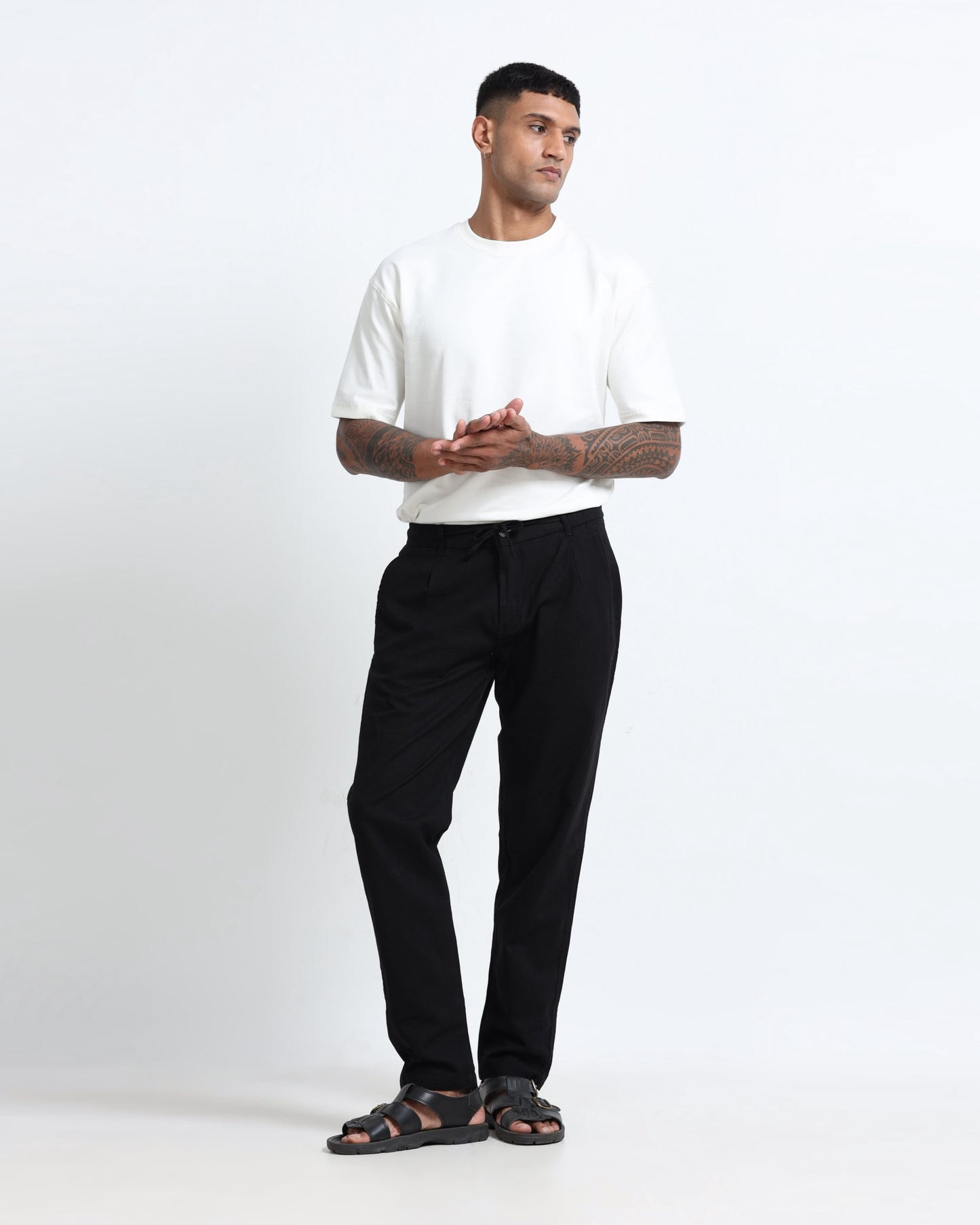Breezy Linen  Trousers - Black