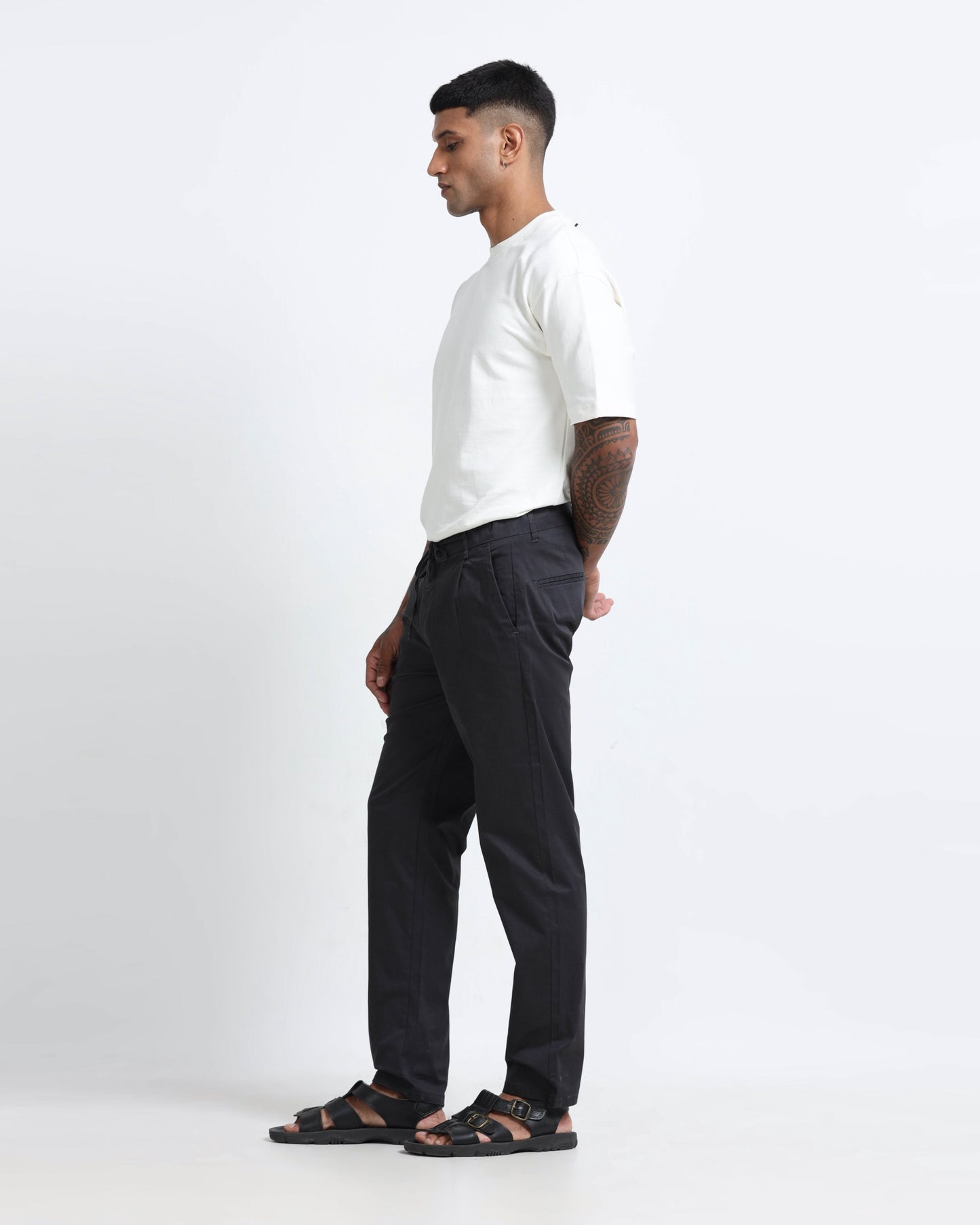 Airy Twill Trousers - Grey