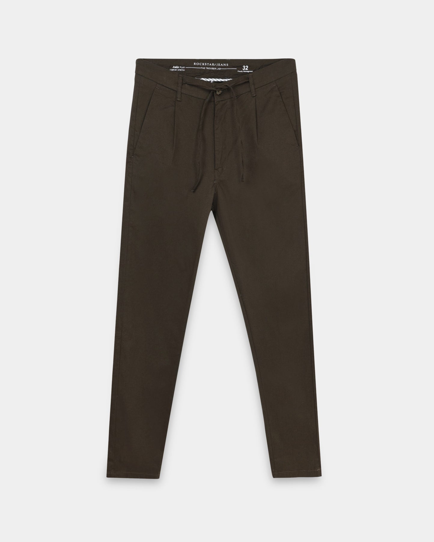 Airy Twill Trousers - Brown