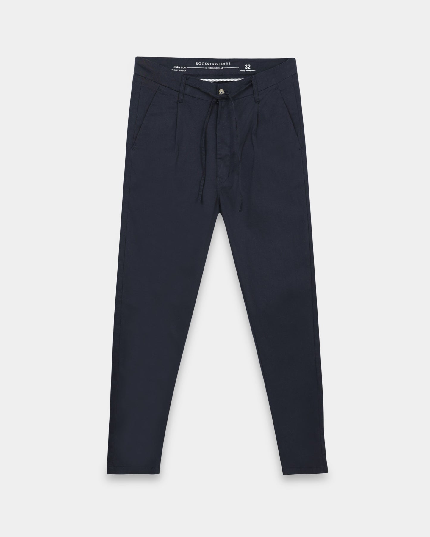 Airy Twill Trousers - Navy Blue