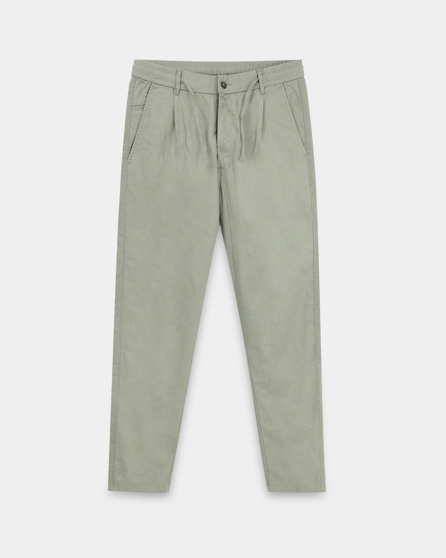 Breezy Linen Trousers - Sage Green