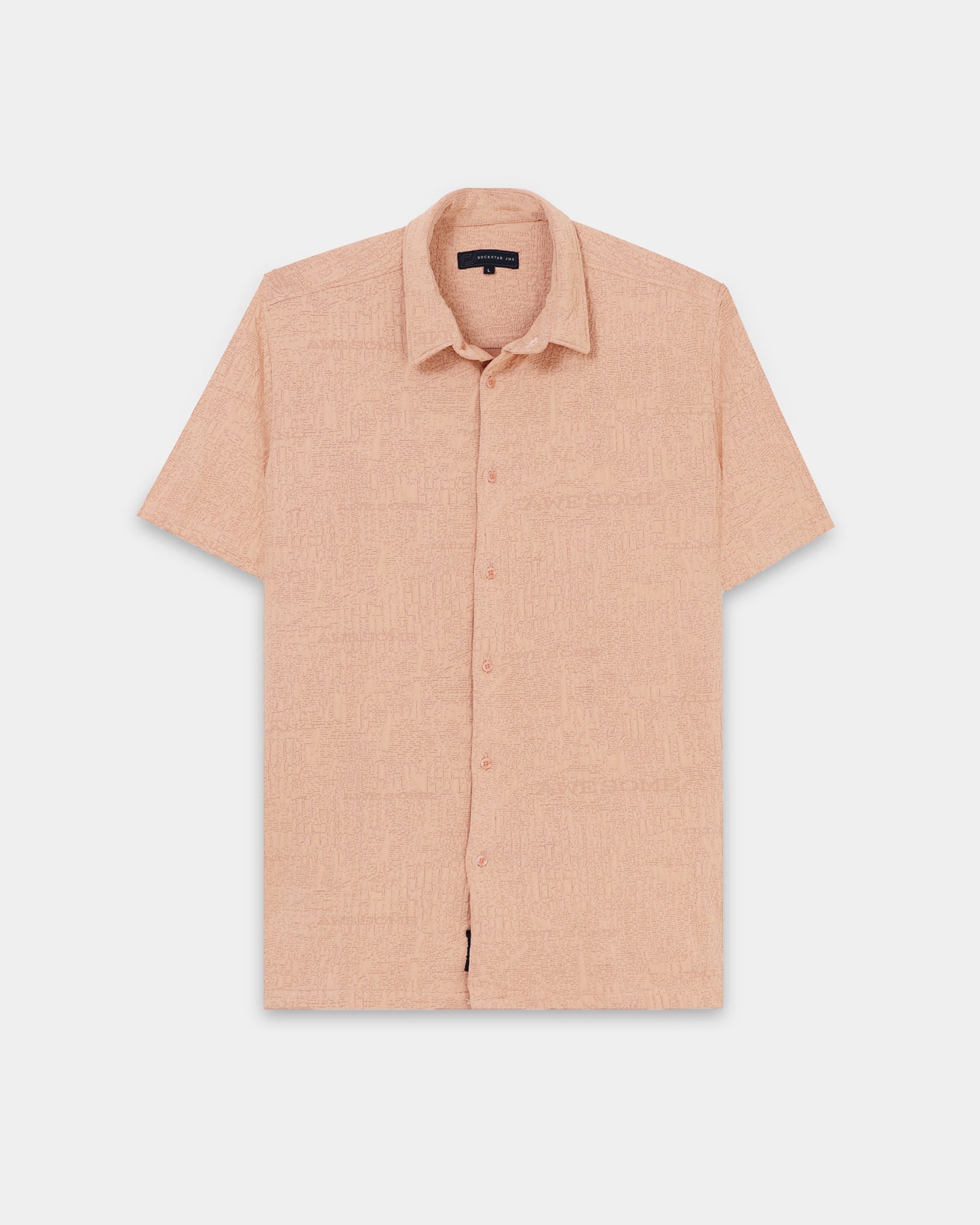 FOAM Peach Textured Shirt