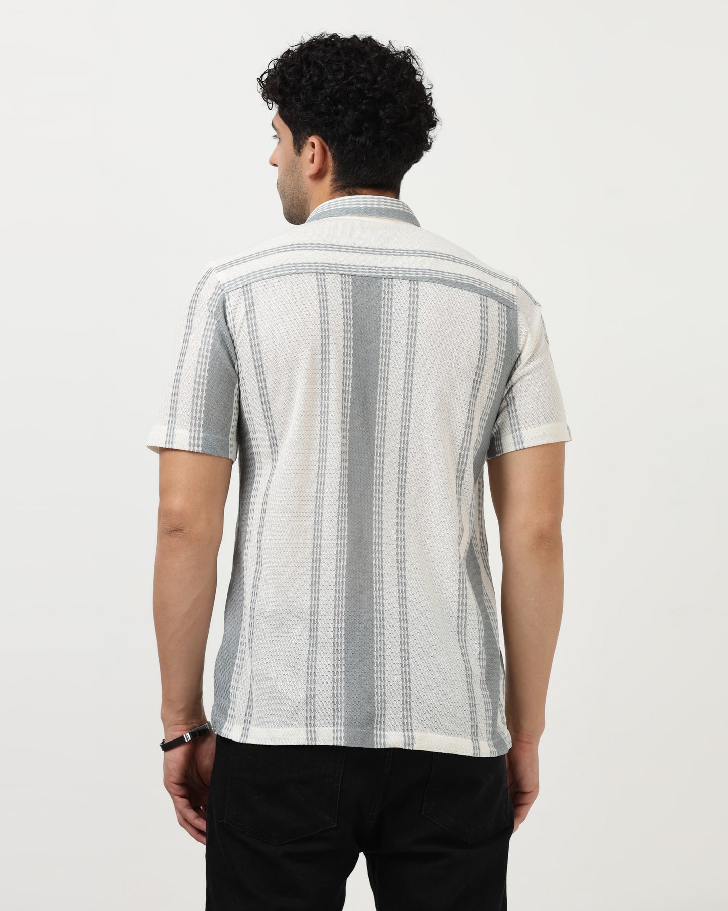 VOLT Light Blue Textured Knit Shirt