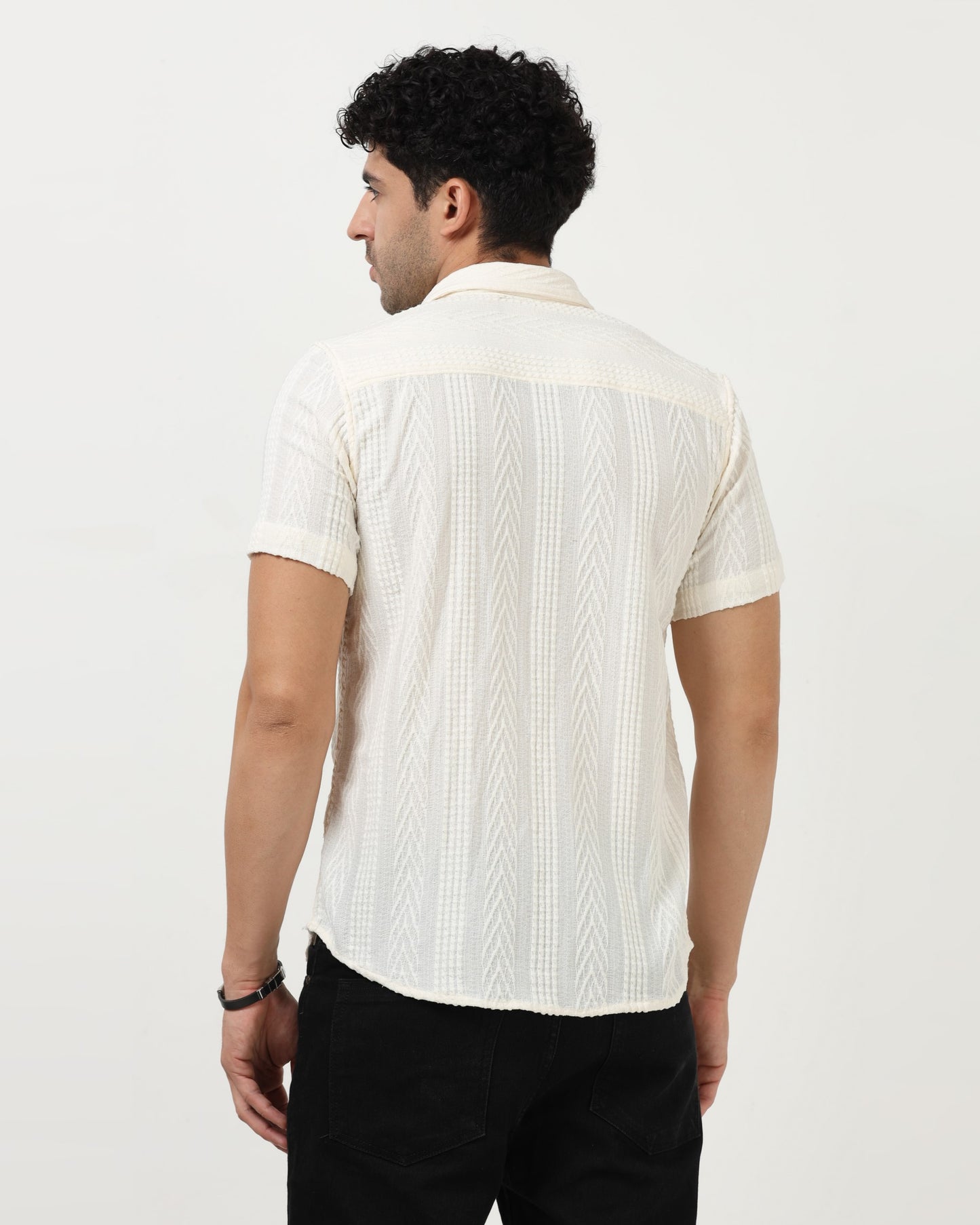 WAVE White Knit Shirt