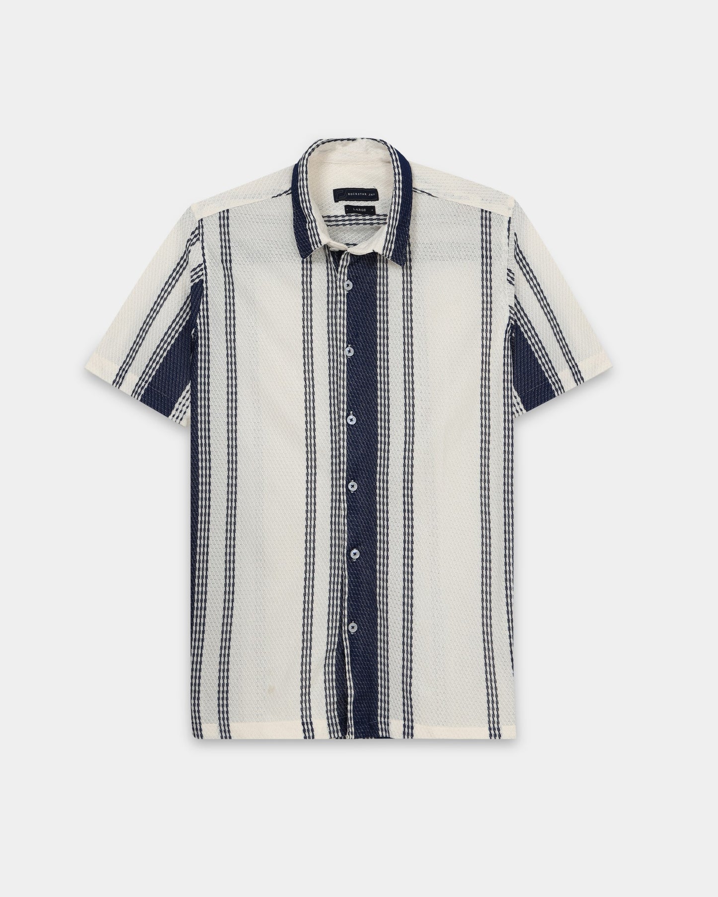 VOLT Blue Textured Knit Shirt