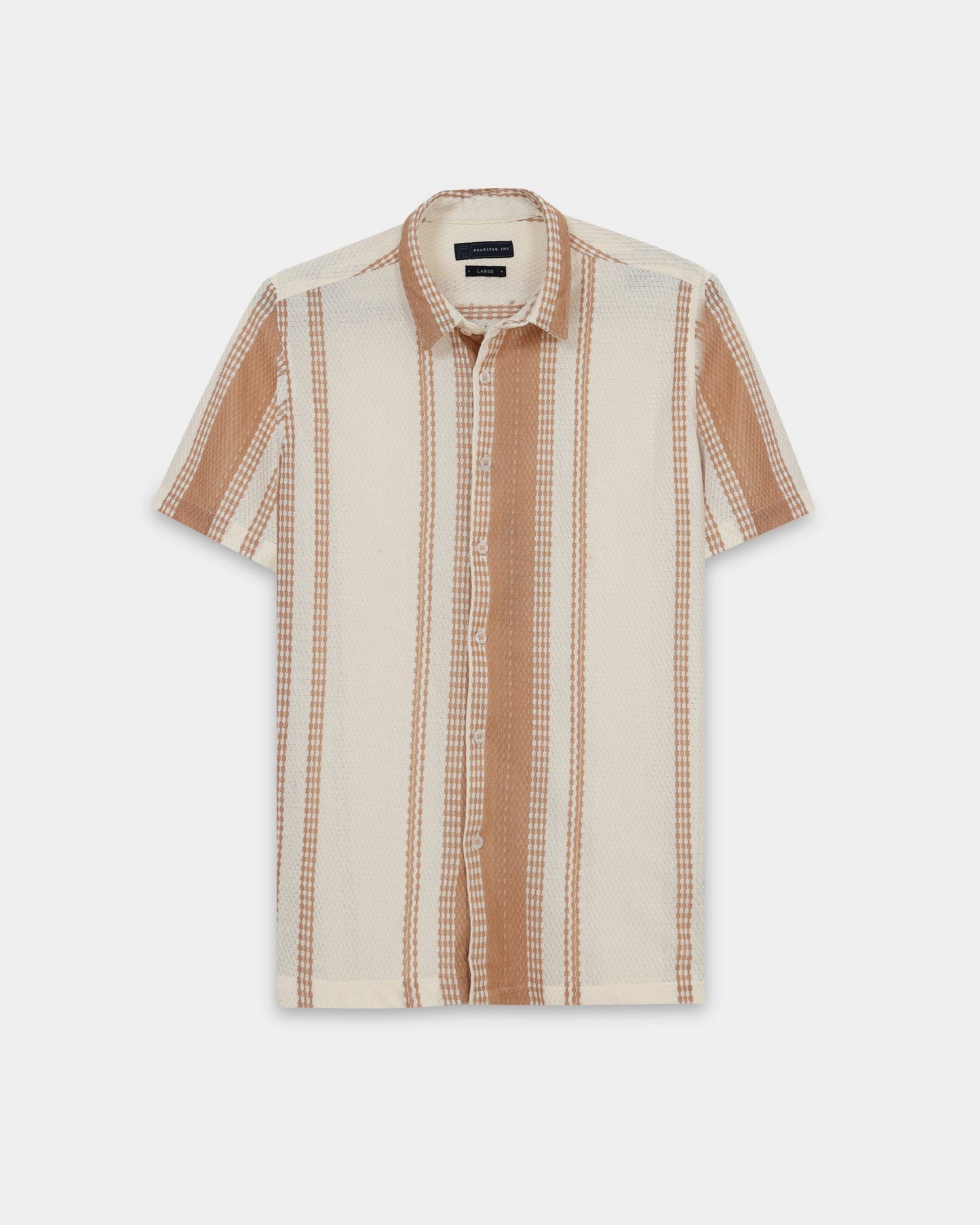 VOLT Beige Textured Knit Shirt