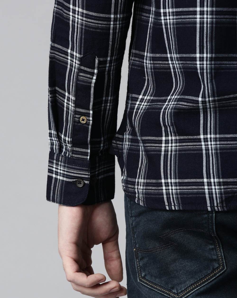 Swing True Blue Checkered Shirt for Men 