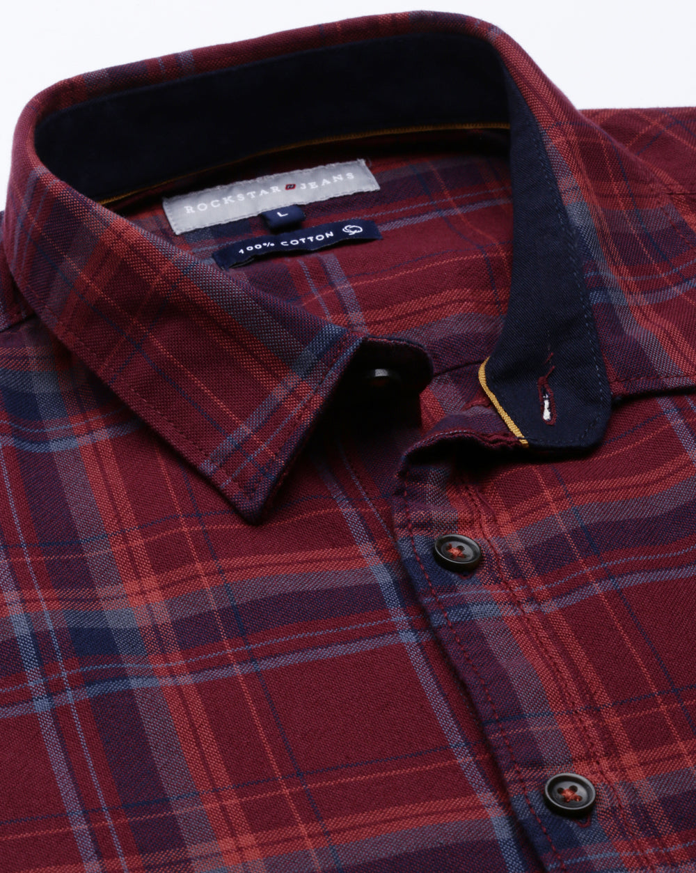 Sway Maroon Checkered Shirt for Men 