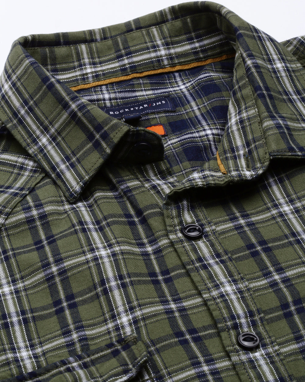 Swing Forever Olive Checkered Shirt for Men 