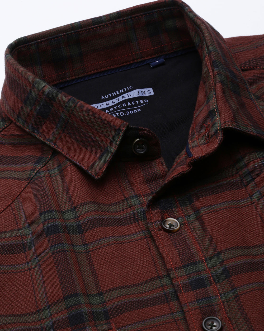 Swing Maroon Plaid Shirt for men 