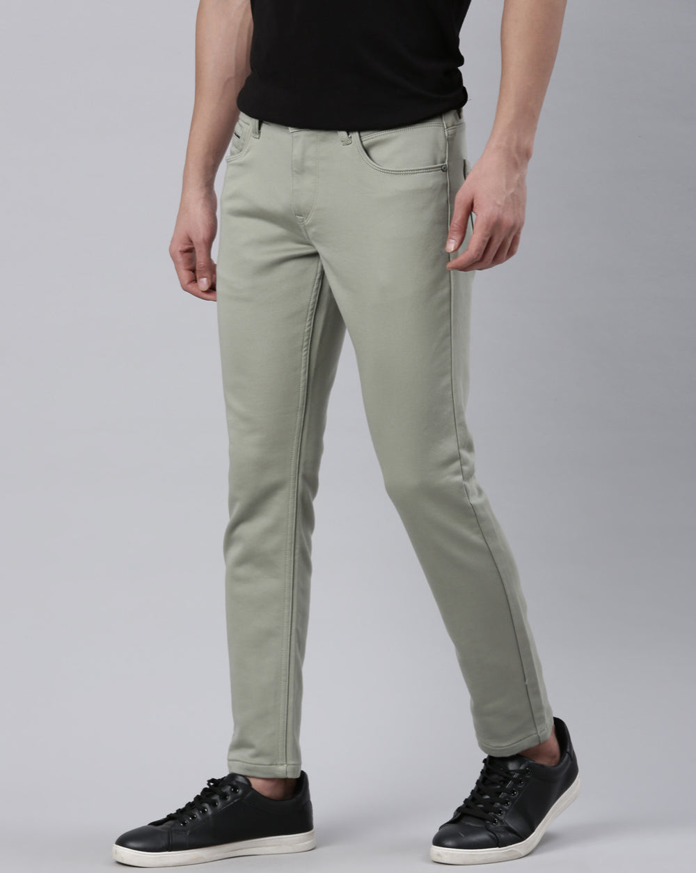 Pistachio Green Colored Denim