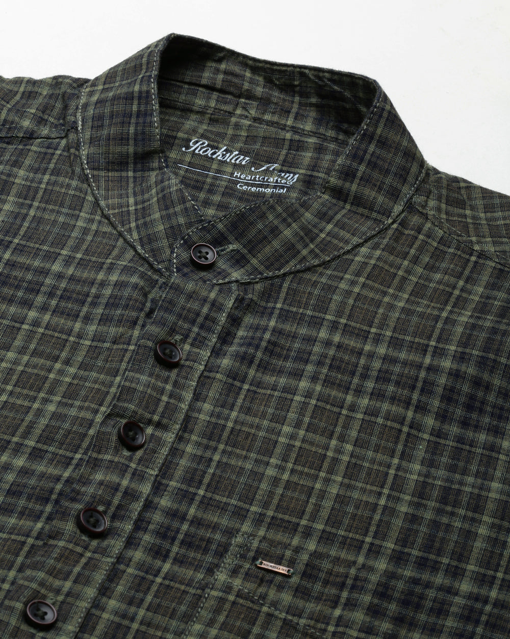 Checkered Kurta Olive