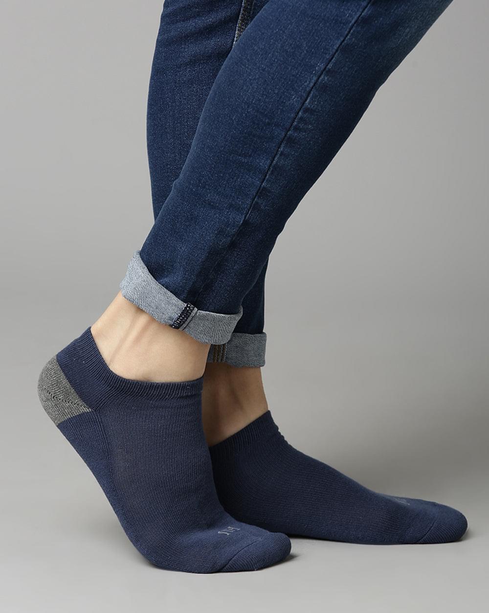 ANKLE SOCKS BLUE GREY