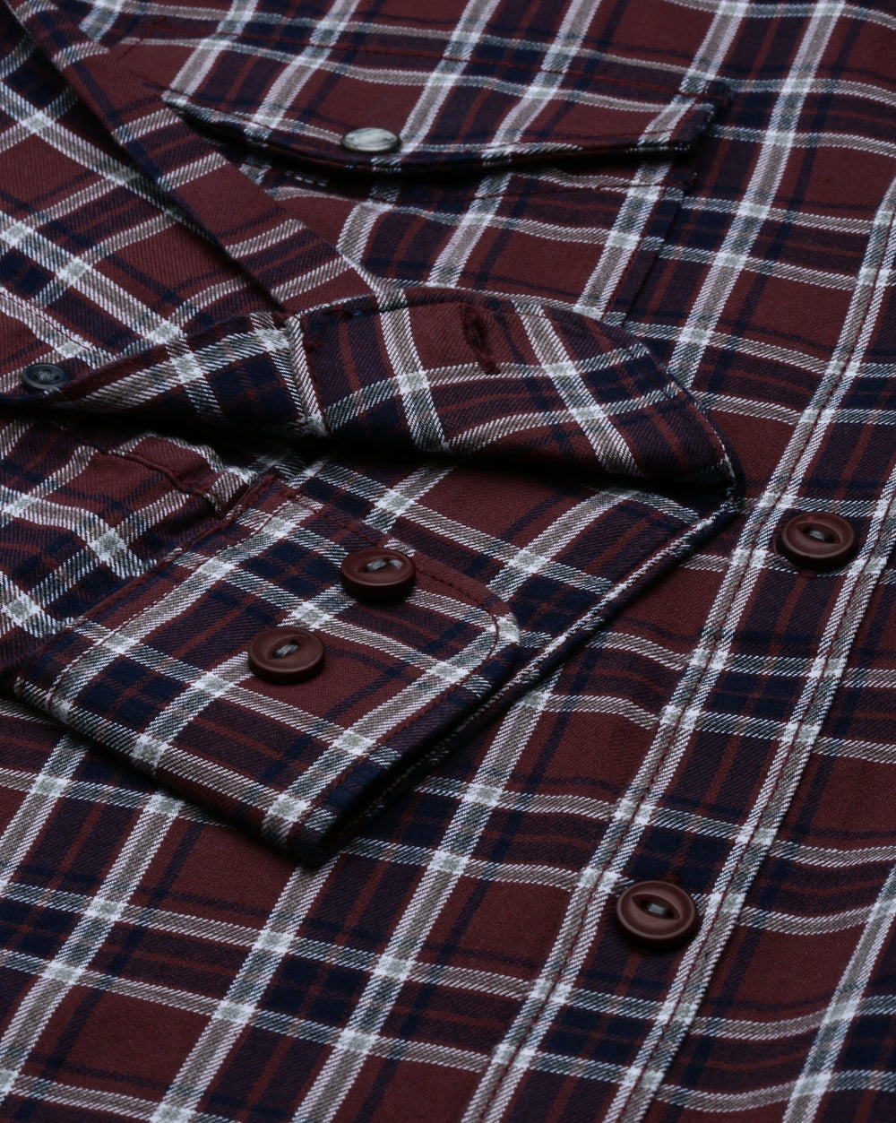 Swing Maroon Indigo Checkered Shirt for Men 