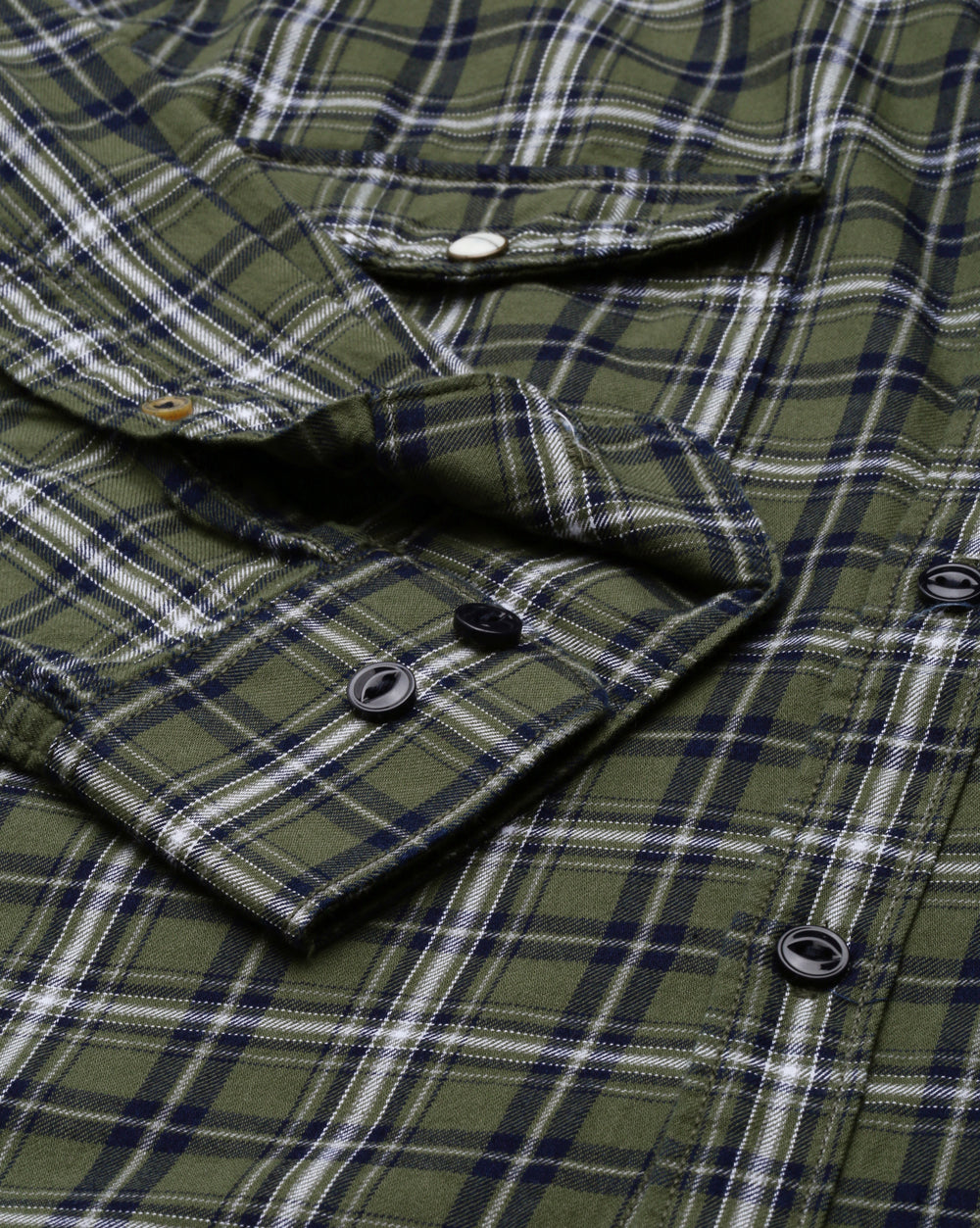 Swing Forever Olive Checkered Shirt for Men 