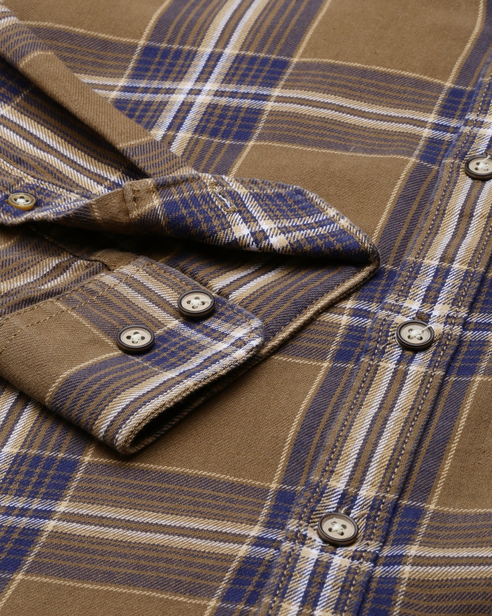 Sway Khaki Checkered Shirt for Men 