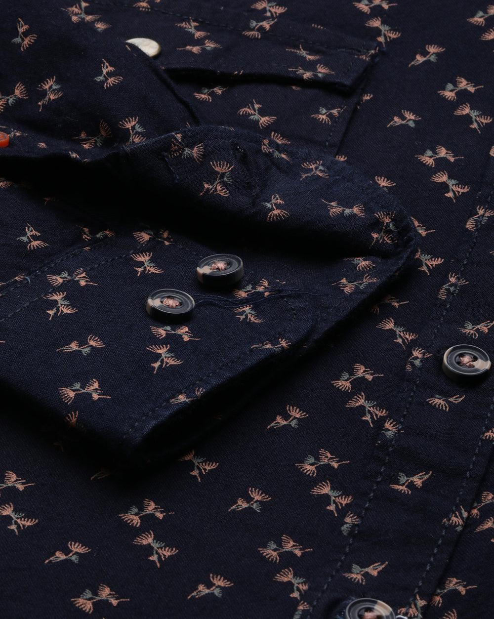 Men's Indigo Printed Shirt for Men 