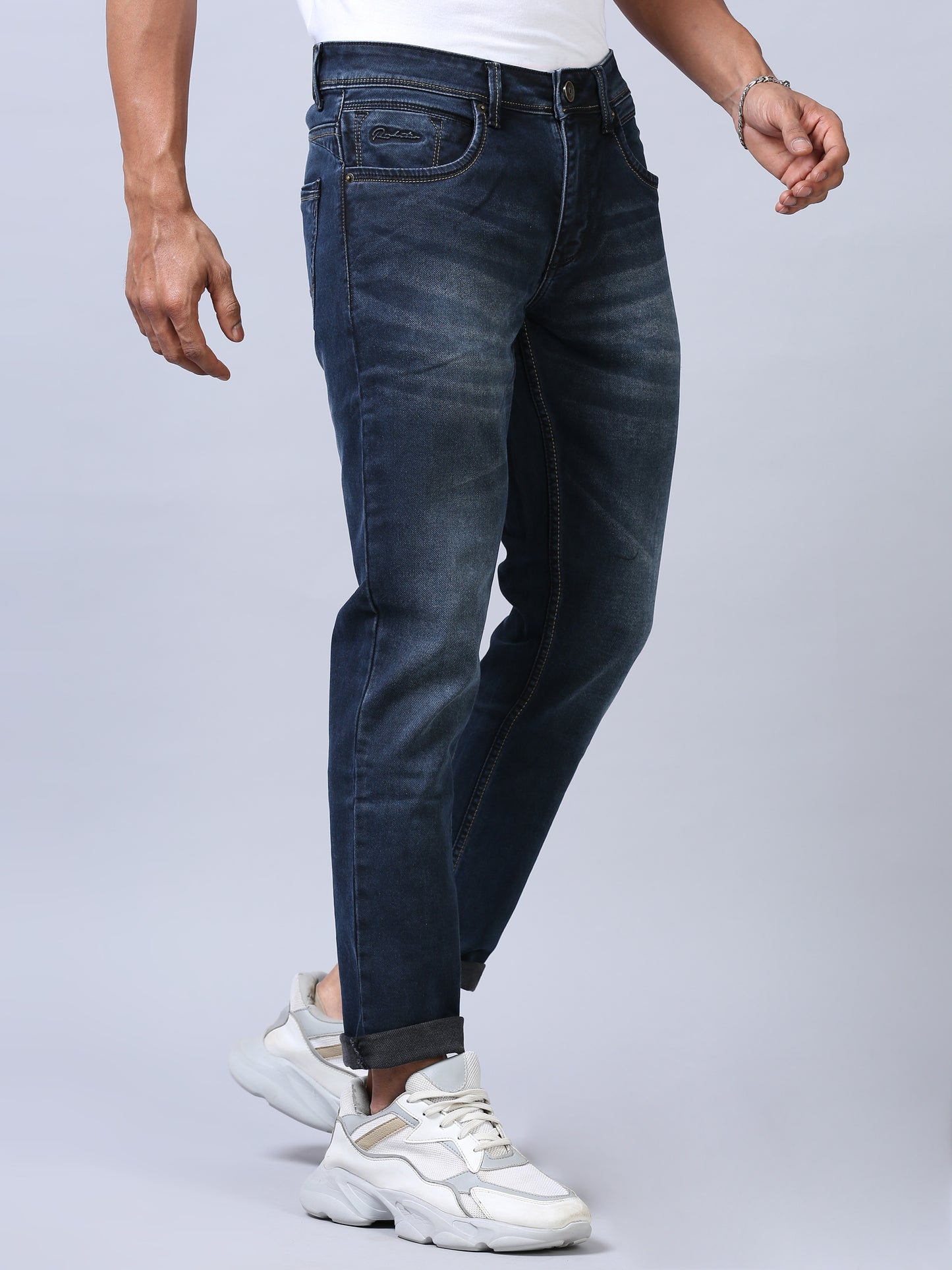 Indigo Ankle Fit Jeans For Men