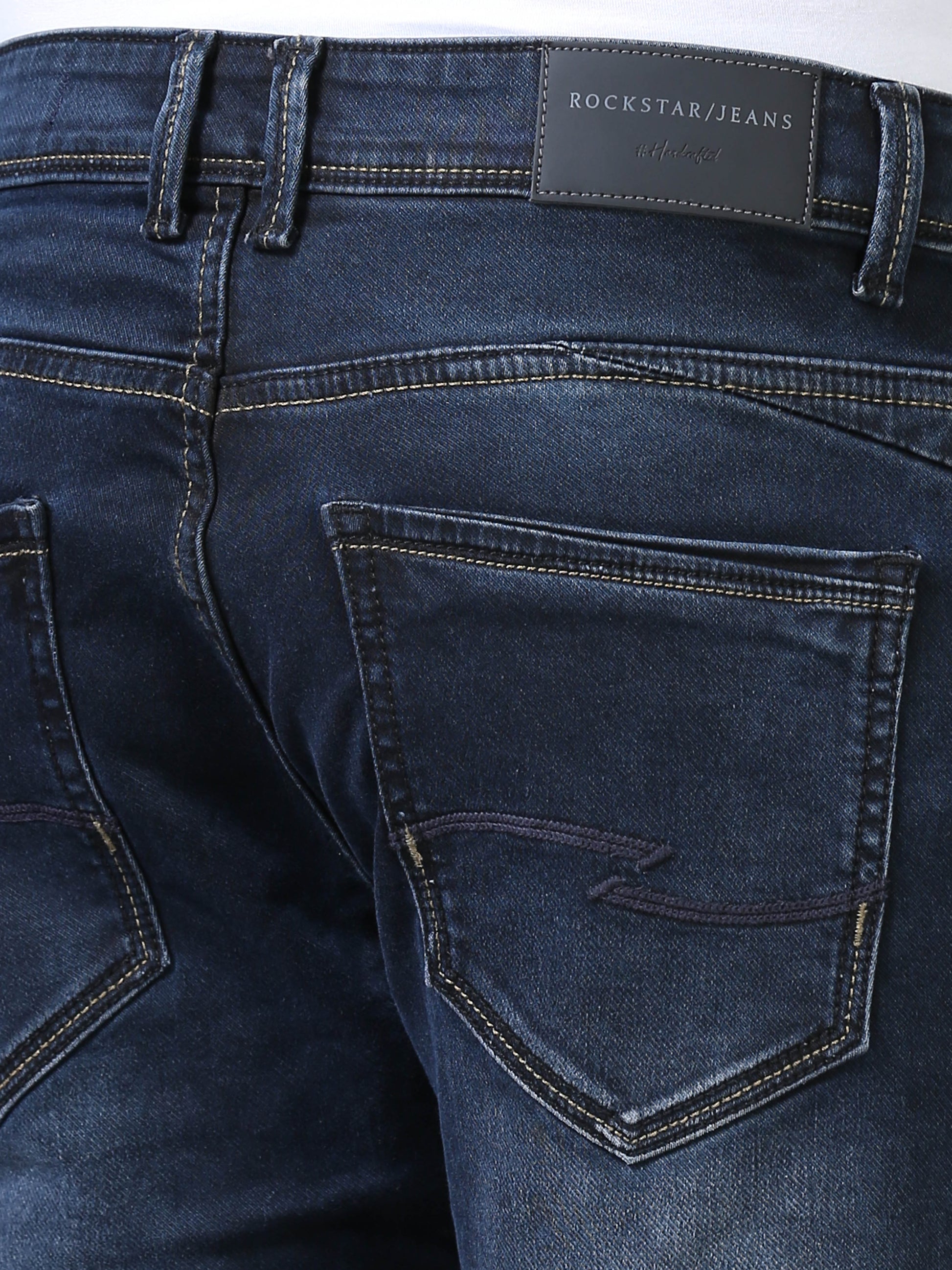 Indigo Ankle Fit Jeans For Men