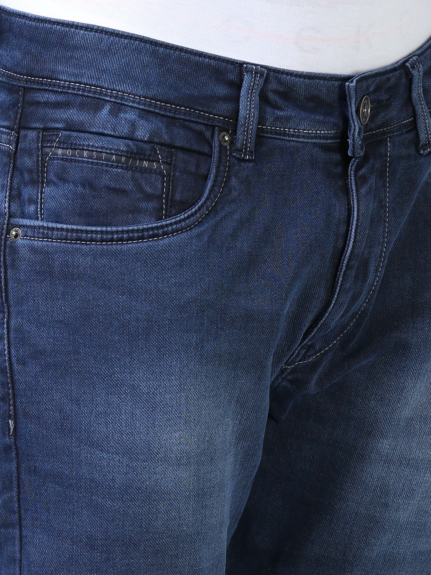 Ankle Fit Jeans- Darkwash Blue