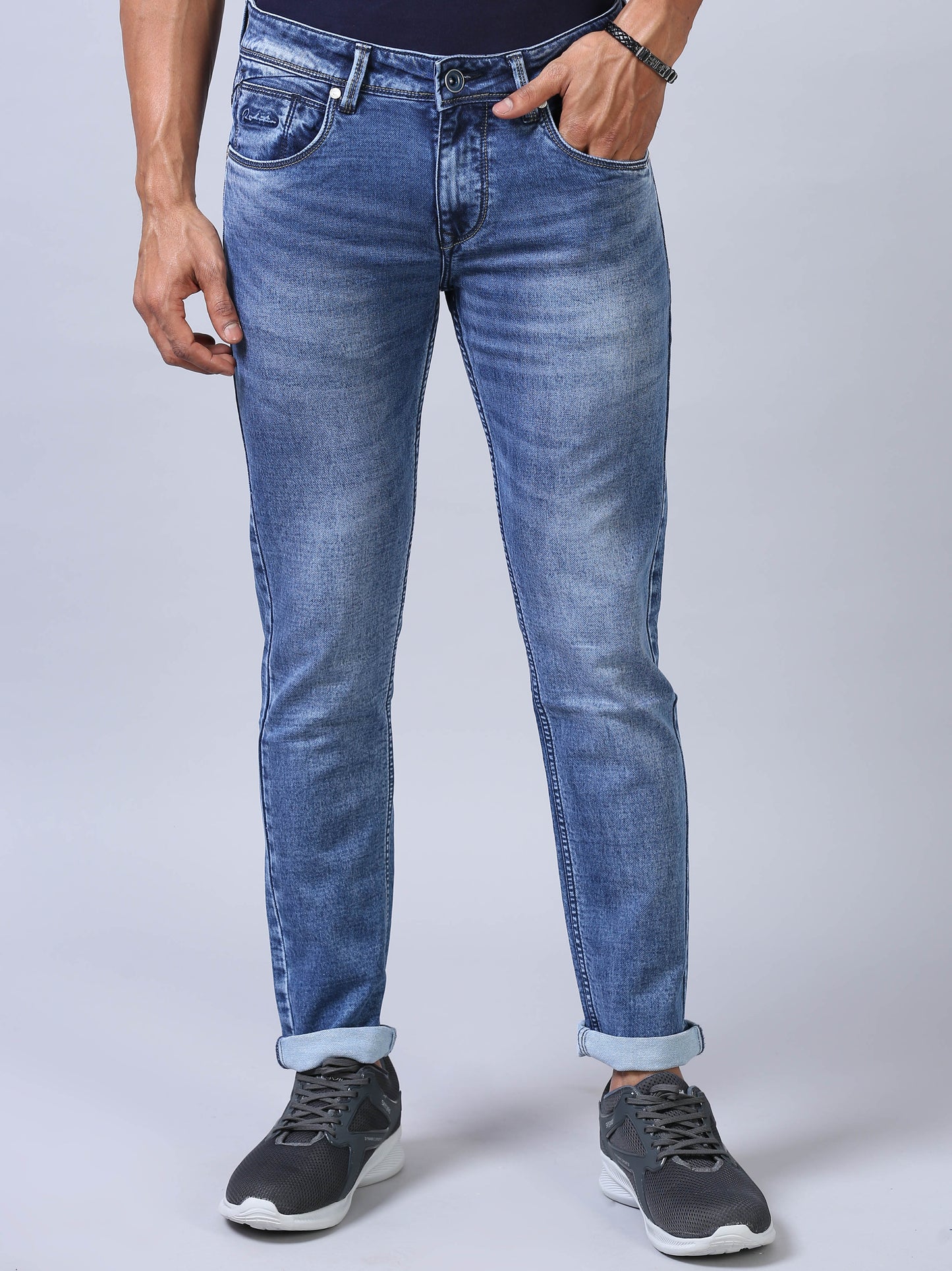 Ankle Fit Jeans- Powder Blue