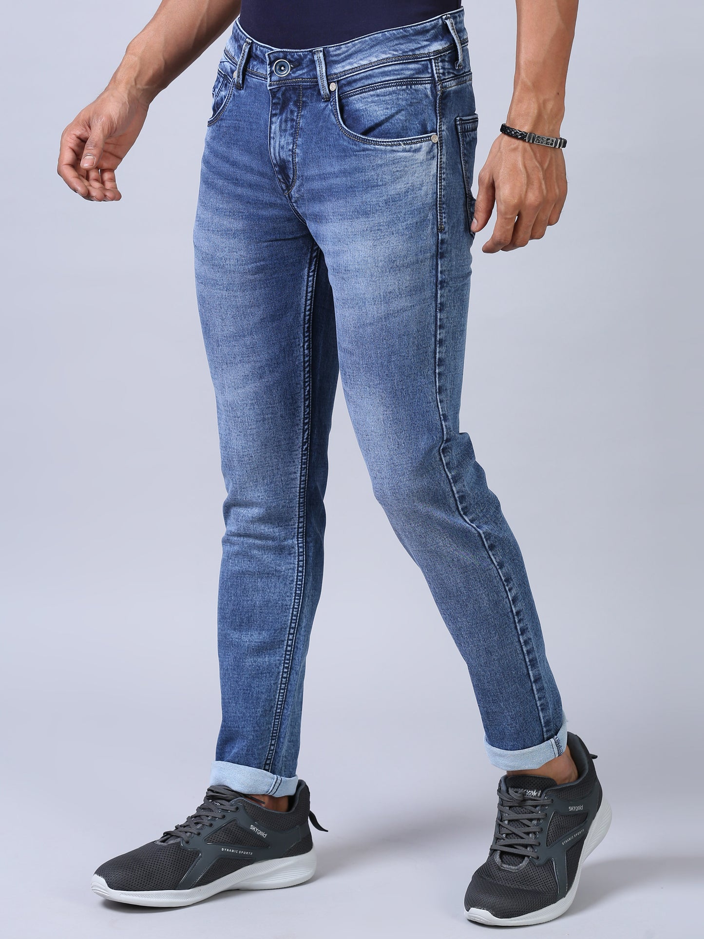 Ankle Fit Jeans- Powder Blue