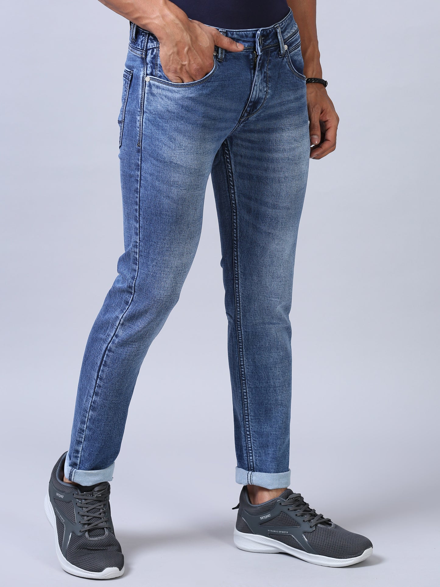 Ankle Fit Jeans- Powder Blue