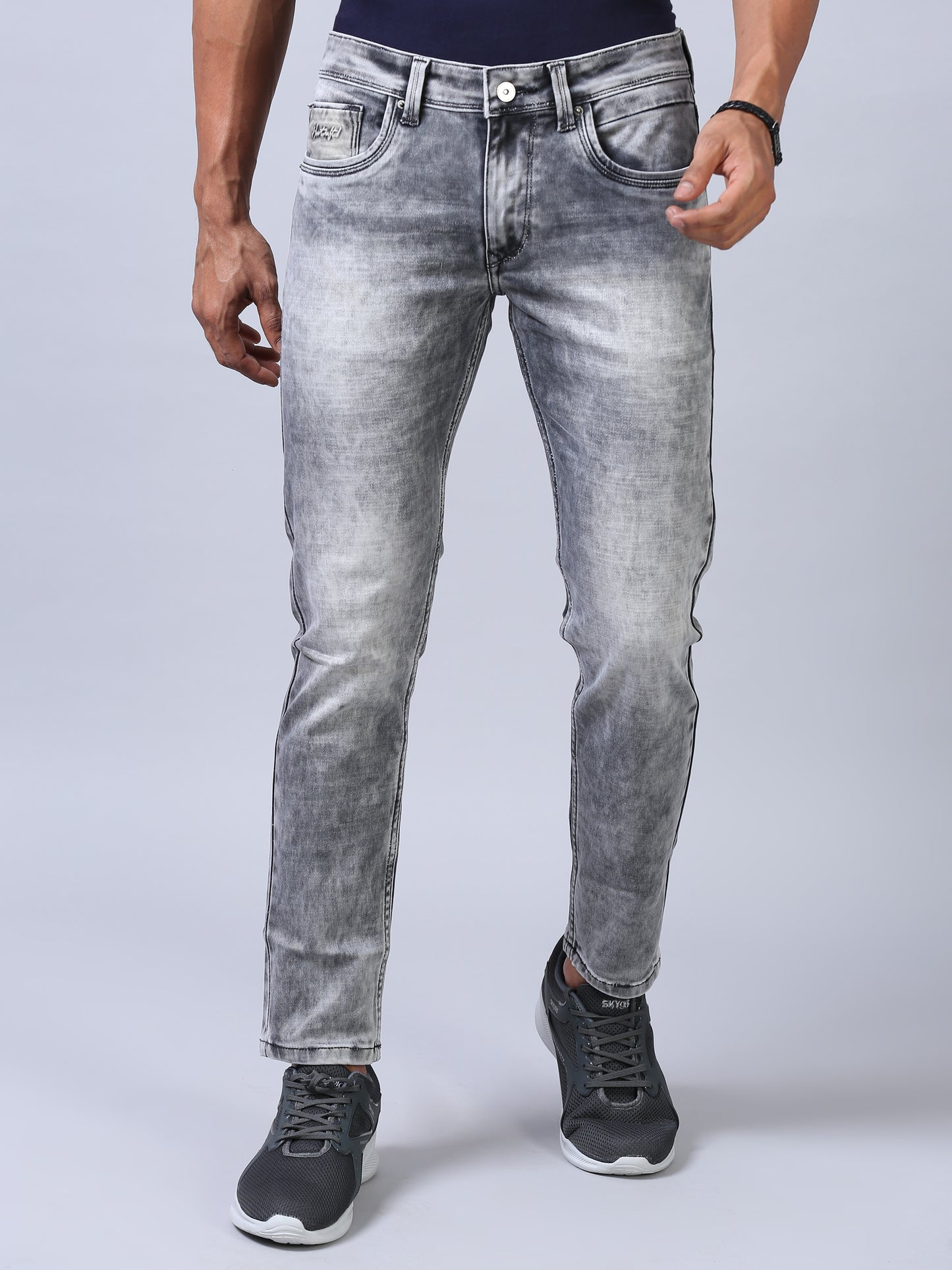 Ankle Fit Jeans - Smoke Grey