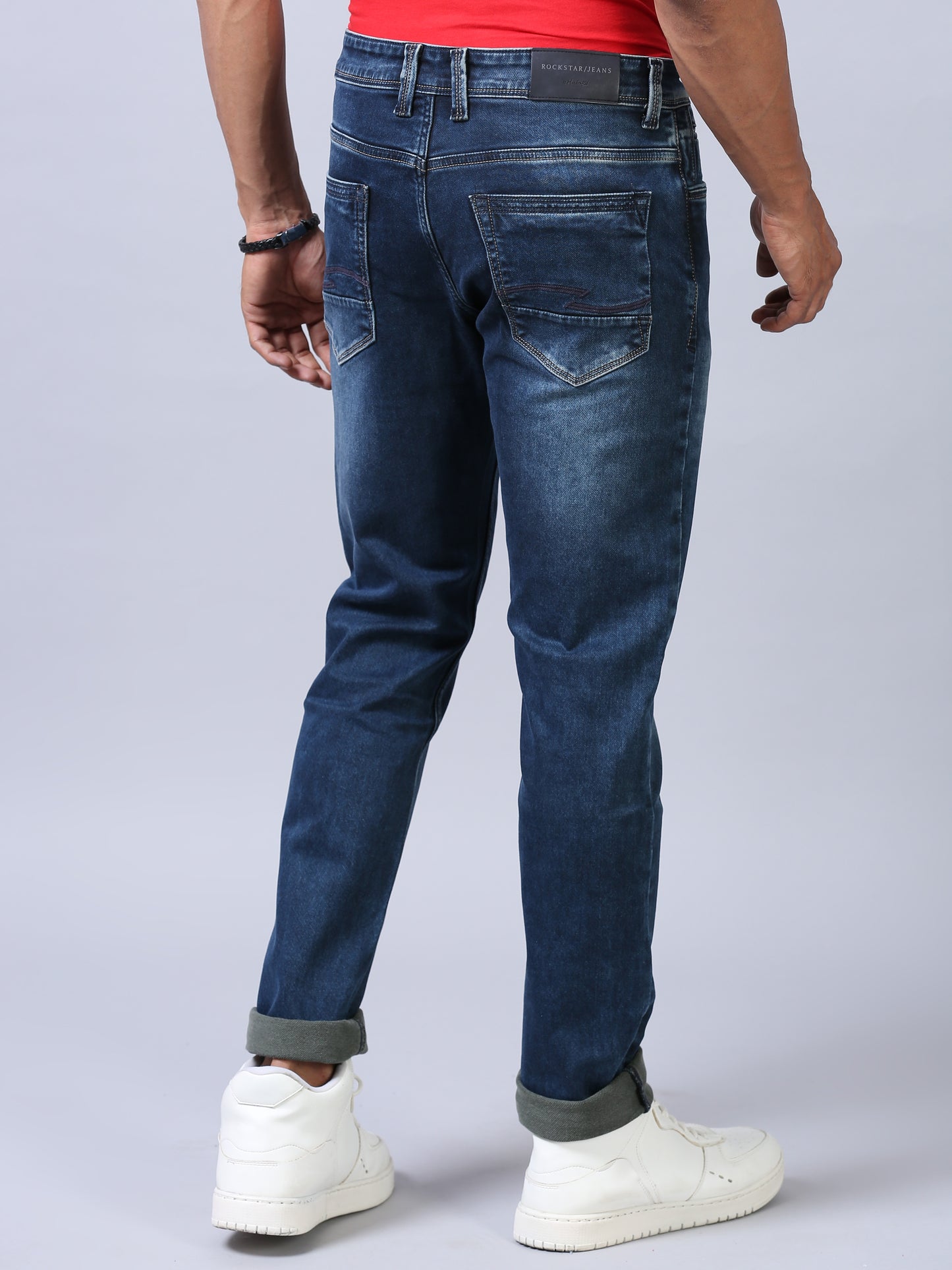 Ankle Fit Jeans - Steel Blue