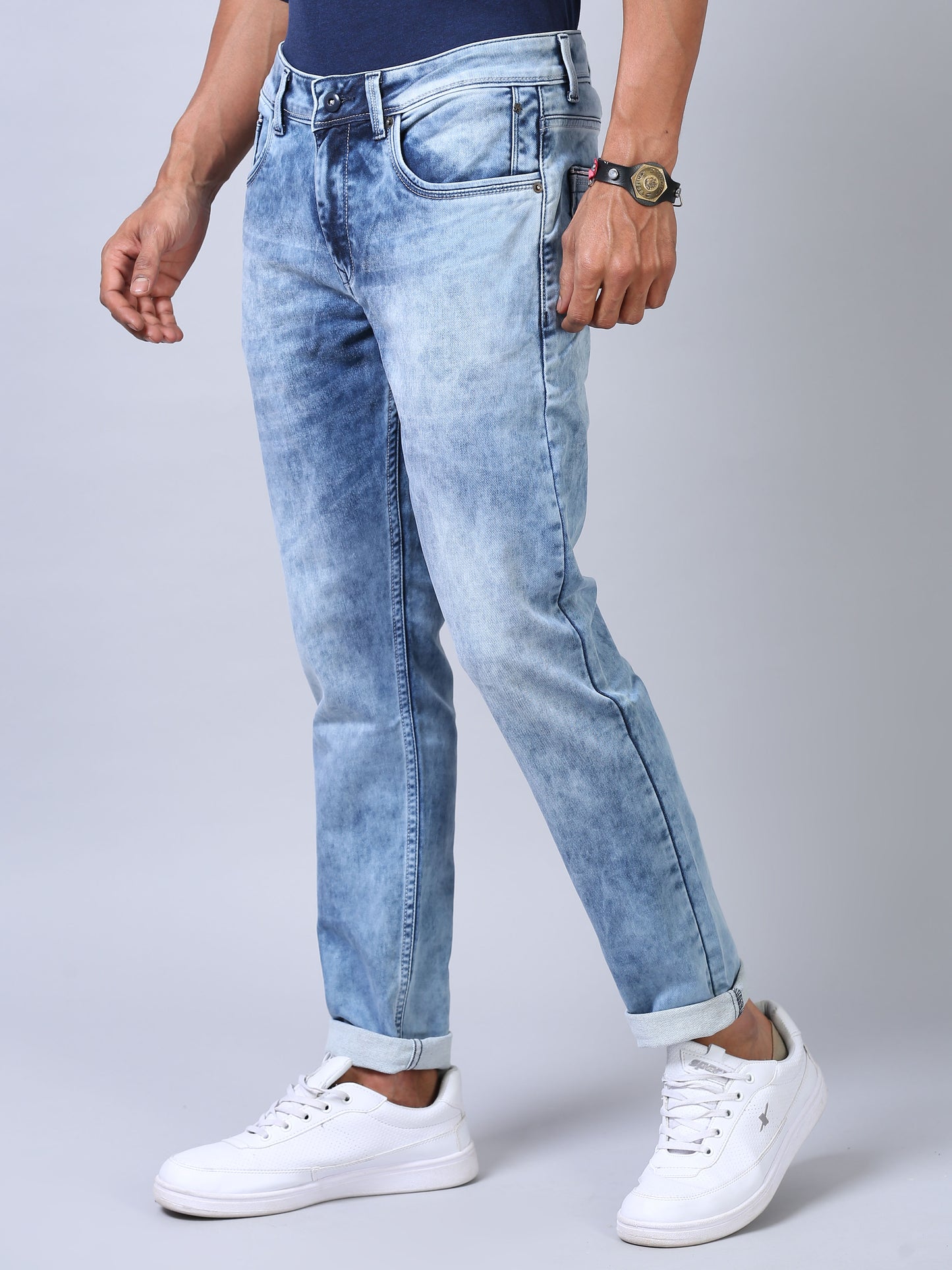 Ankle Fit Jeans - Light Blue
