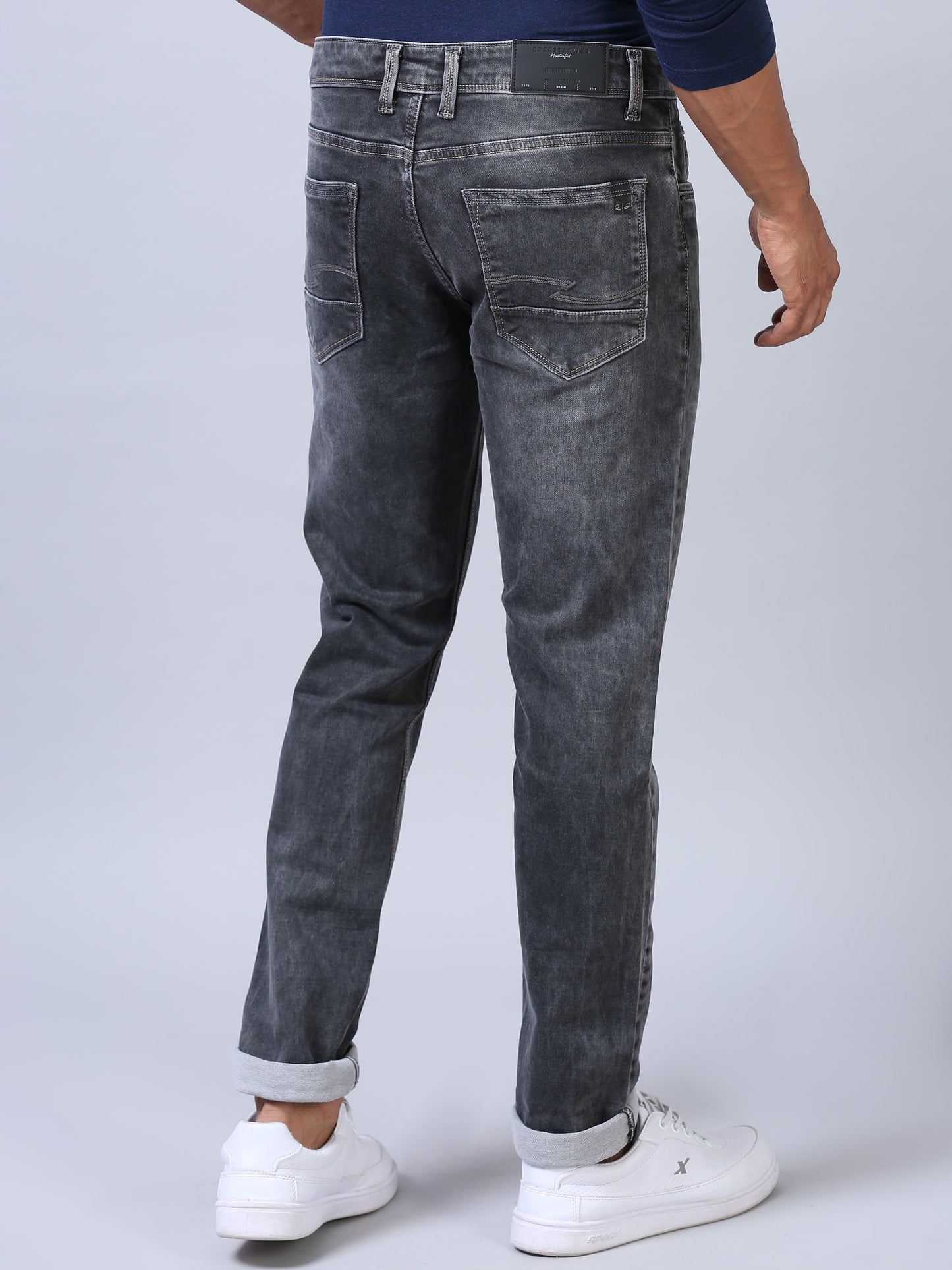 Grey Super Slim Fit Jeans for Men 