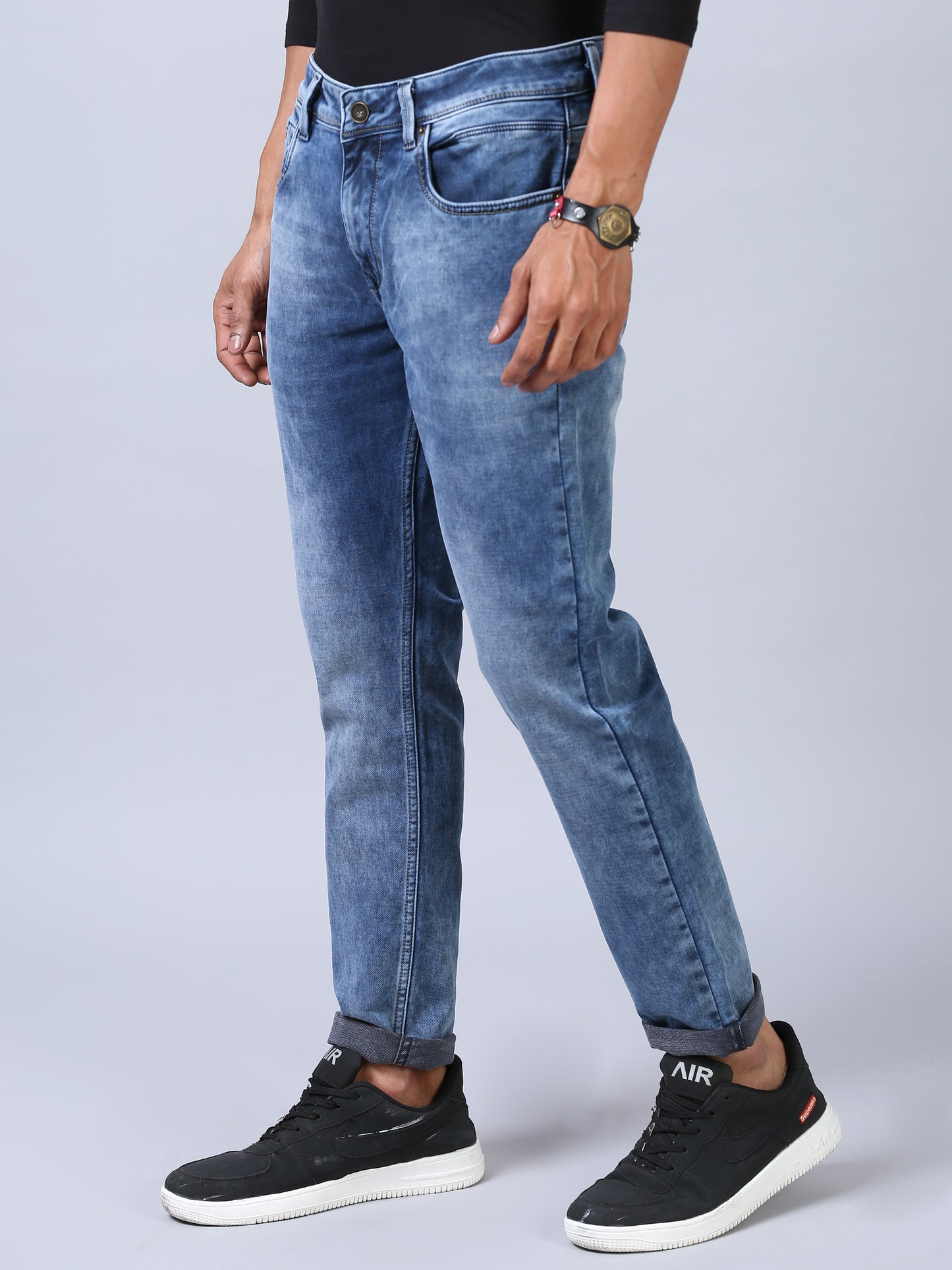 Ankle Fit Jeans - Vintage Blue
