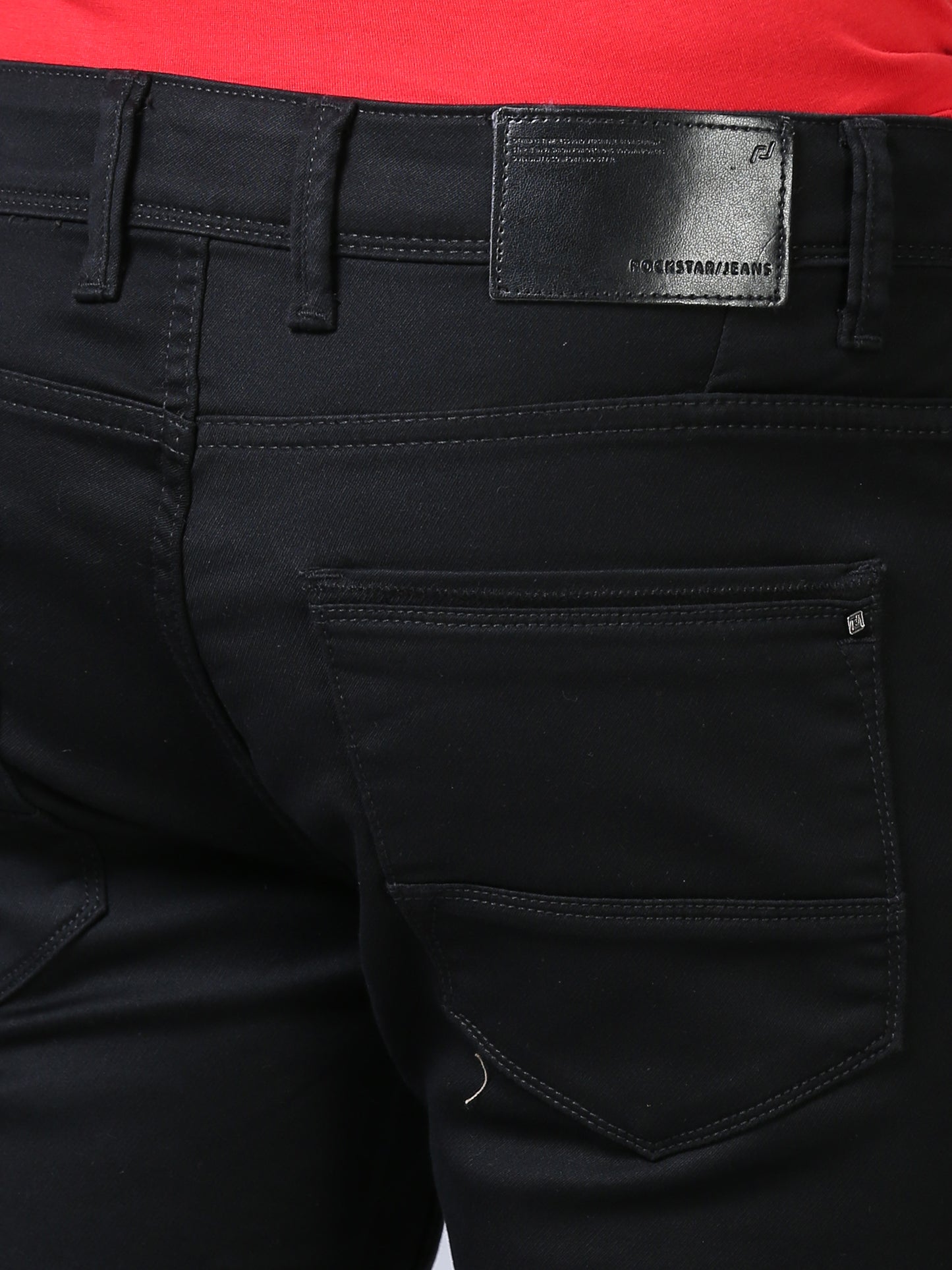 Dark Black Ankle Fit Jeans For Men