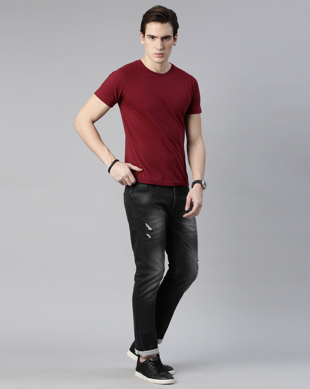 DISTRESSED BLACK DENIM for Men 