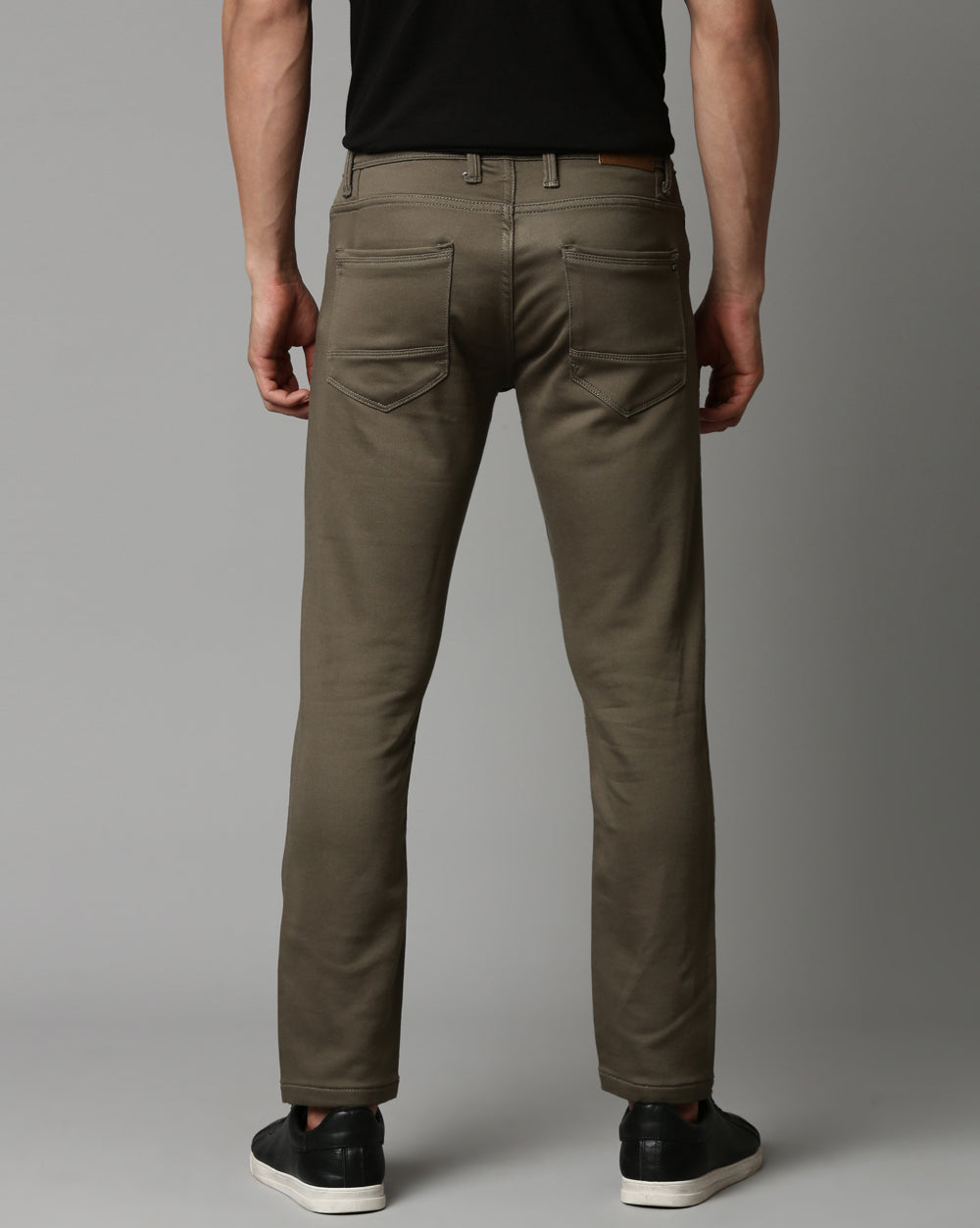 Olive Colored Denim Ankle Fit Jeans For Men