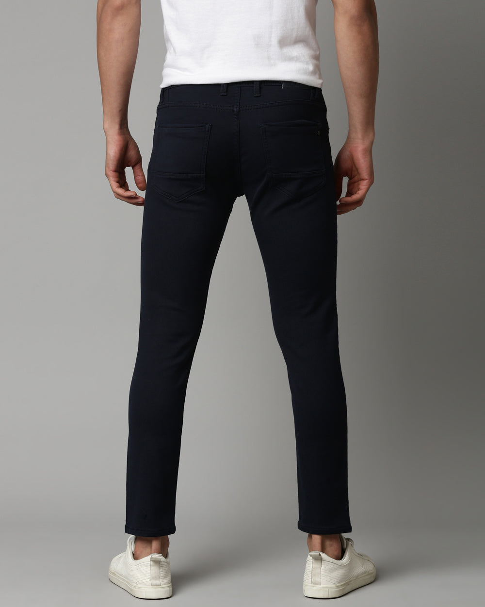 Navy Denim Ankle Fit Jeans For Men 